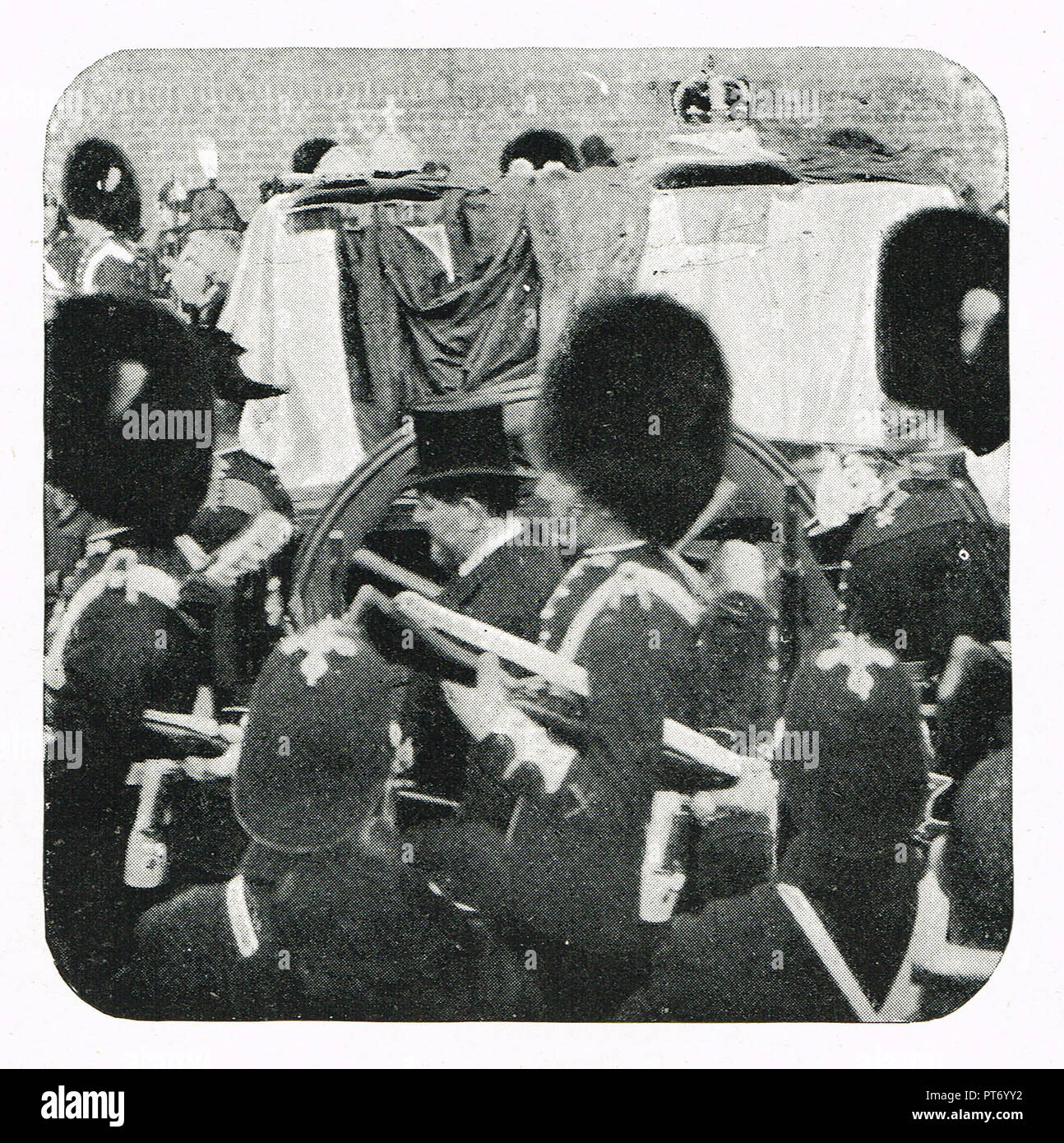 Le cercueil de la reine Victoria, en passant par les rues de Cowes (île de Wight), 1 février 1901. Été transférée d'Osborne House à HMY Alberta pour le voyage à Portsmouth. Banque D'Images
