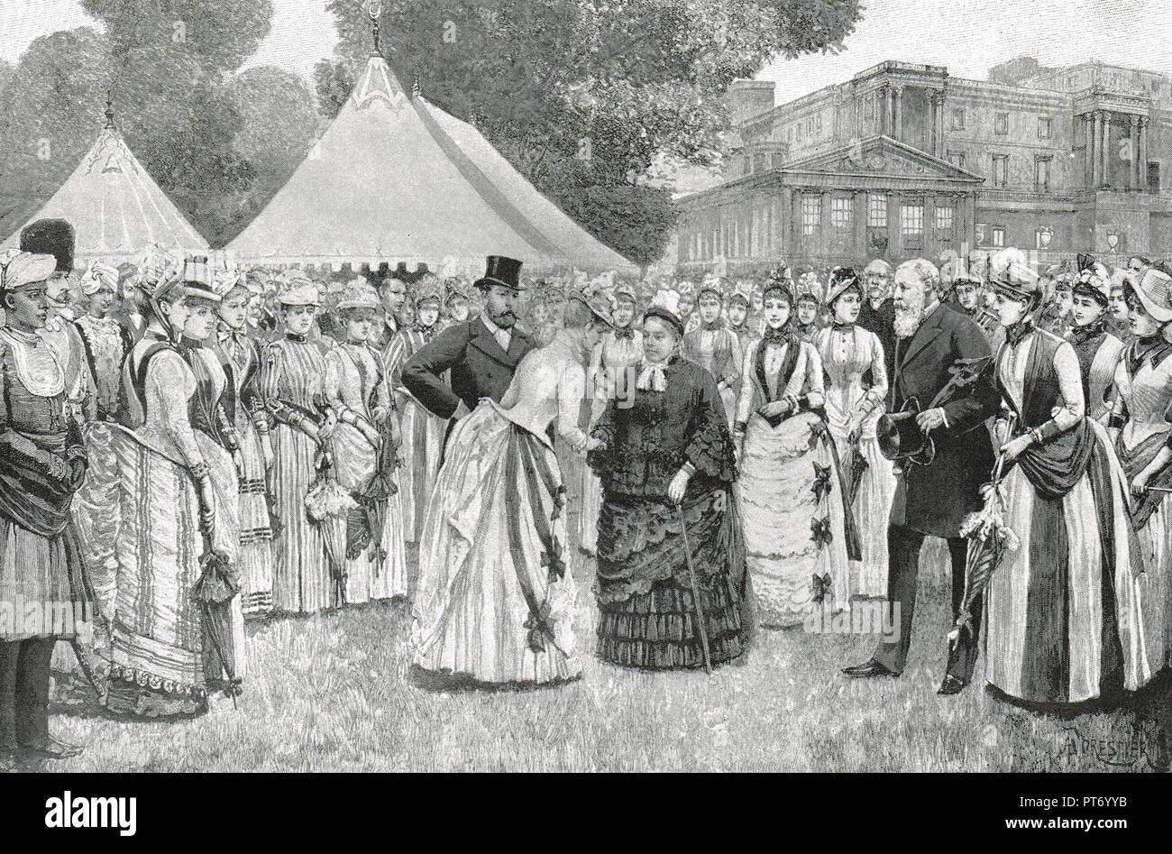 Jubilé de la reine Victoria, partie au palais de Buckingham, Londres, Angleterre, l'été de 1887 Banque D'Images