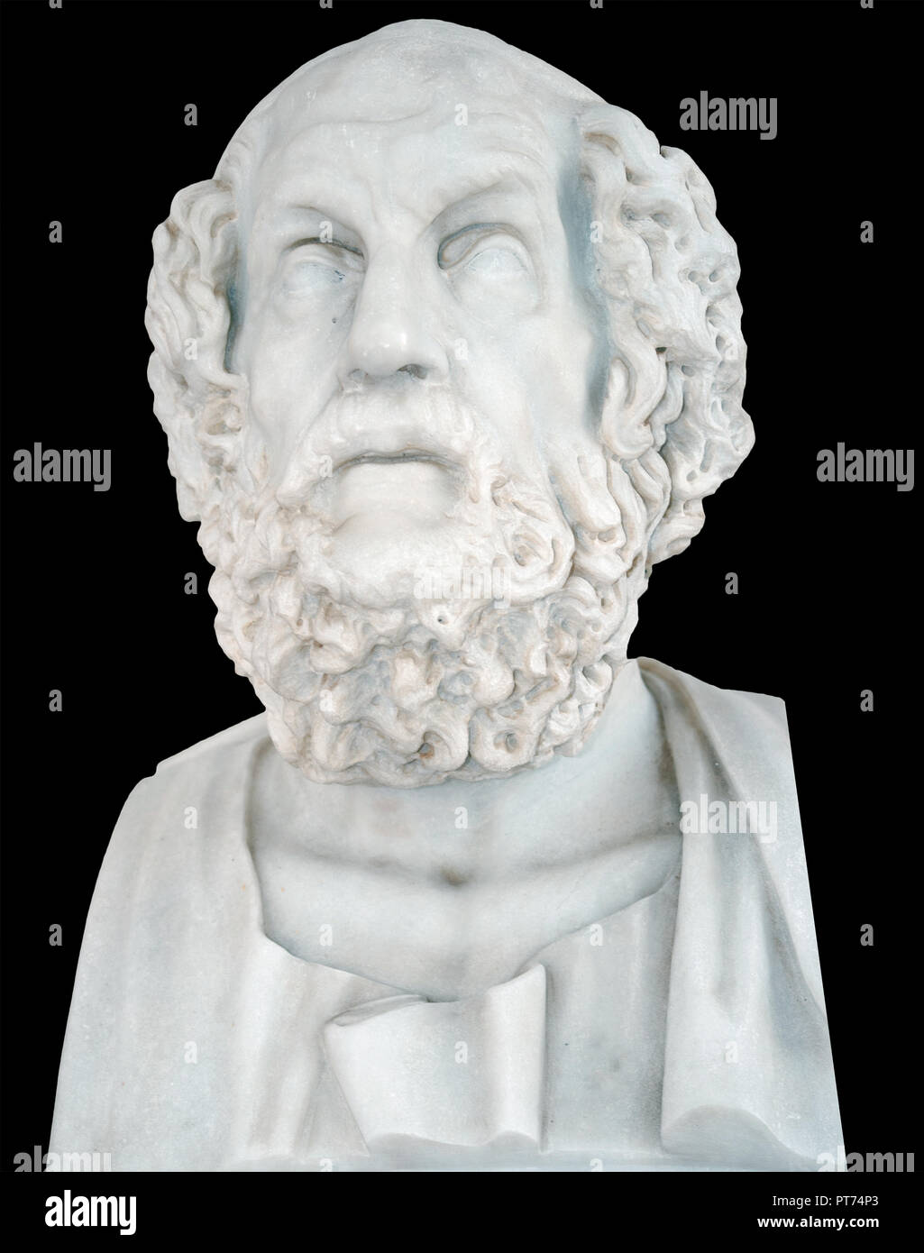 Statue de Homer, poète grec ancien Banque D'Images