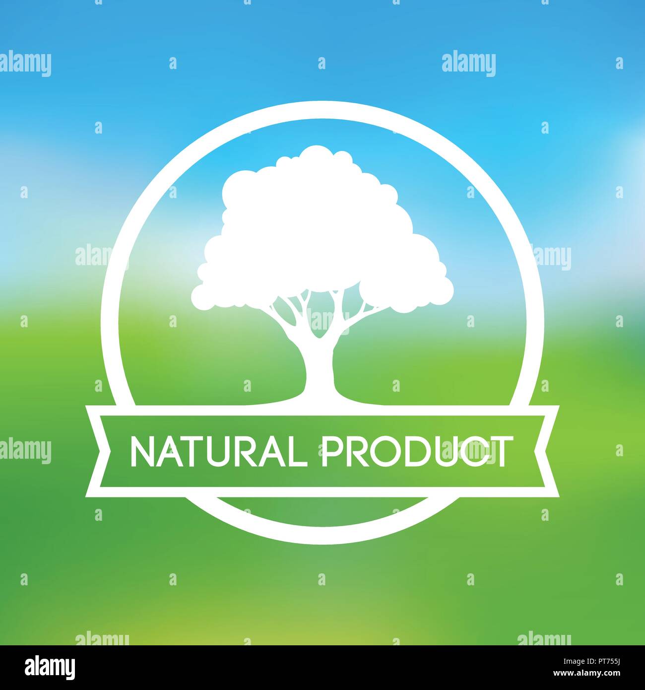 Logo de produits naturels de la ferme Illustration de Vecteur