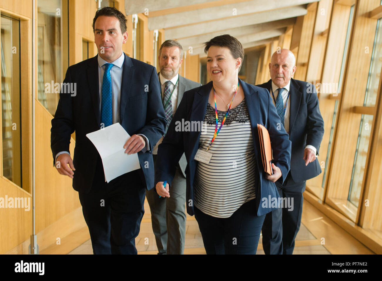 Les hommes politiques assistent aux questions du premier ministre écossais à Holyrood. La première des questions hebdomadaires après congé parlementaire. Avec : Ruth Davidson Où : Édinbourg, Royaume-Uni Quand : 06 Sep 2018 Credit : Euan Cherry/WENN Banque D'Images