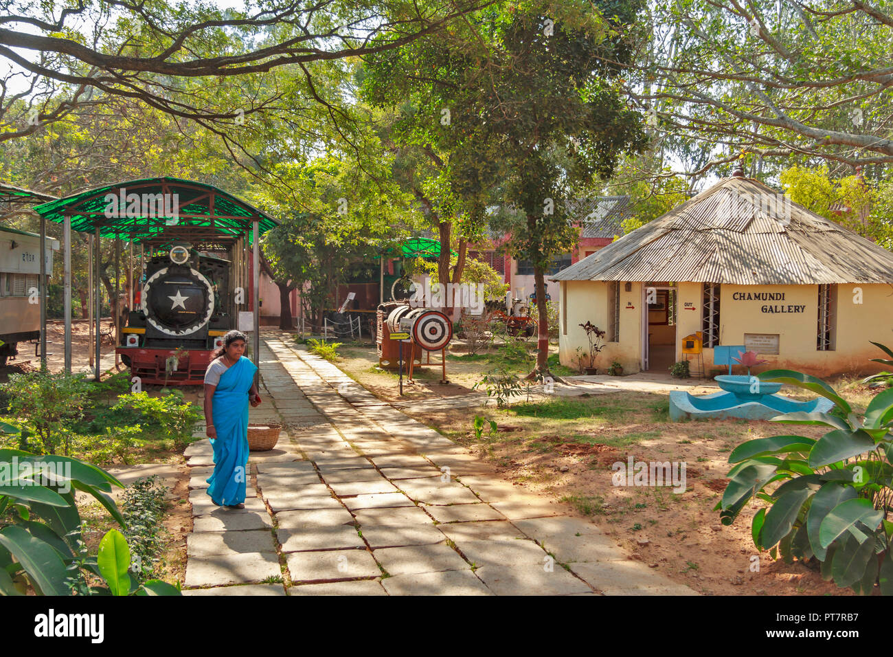 Musée ferroviaire de MYSORE INDE VINTAGE DES TRAINS ET LES CHAMUNDI GALLERY Banque D'Images