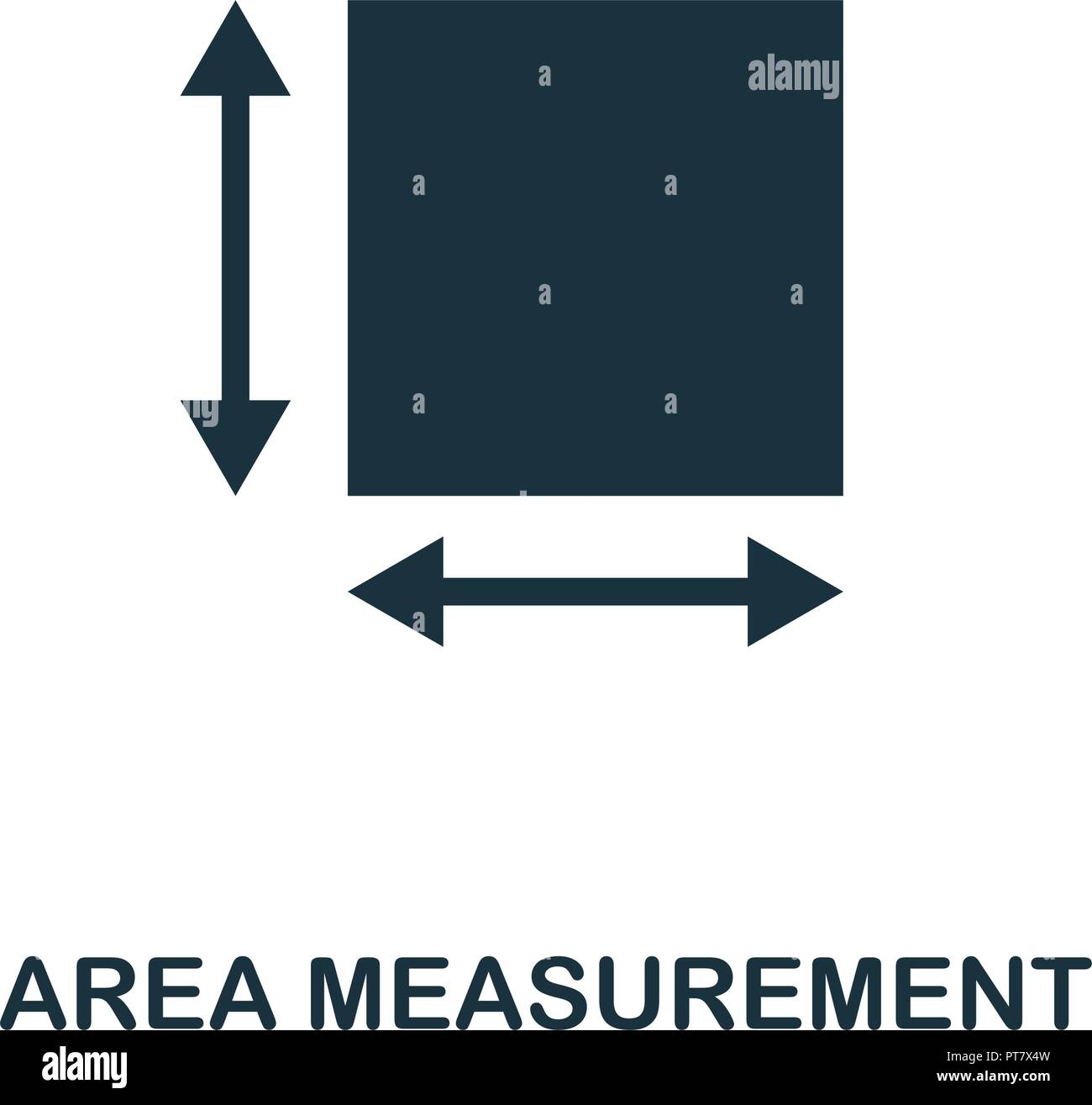 L'icône de mesure de surface. Design style monochrome mesure de collection. UX et l'interface utilisateur. Mesure de surface parfaite Pixel icône. Pour la conception web, apps, soft Illustration de Vecteur