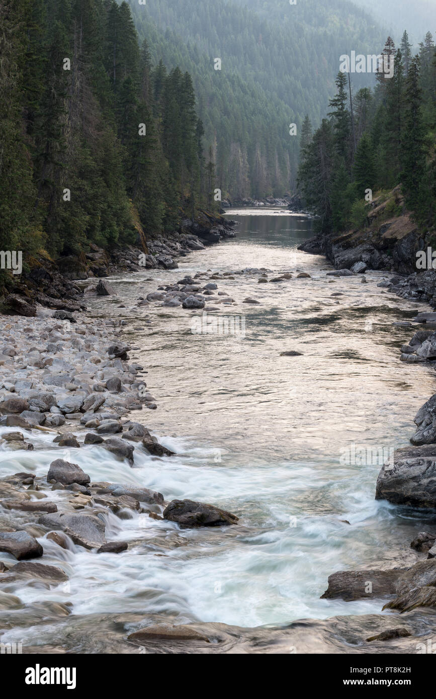 Wolf Creek Rapids sur la rivière Selway de l'Idaho. Banque D'Images