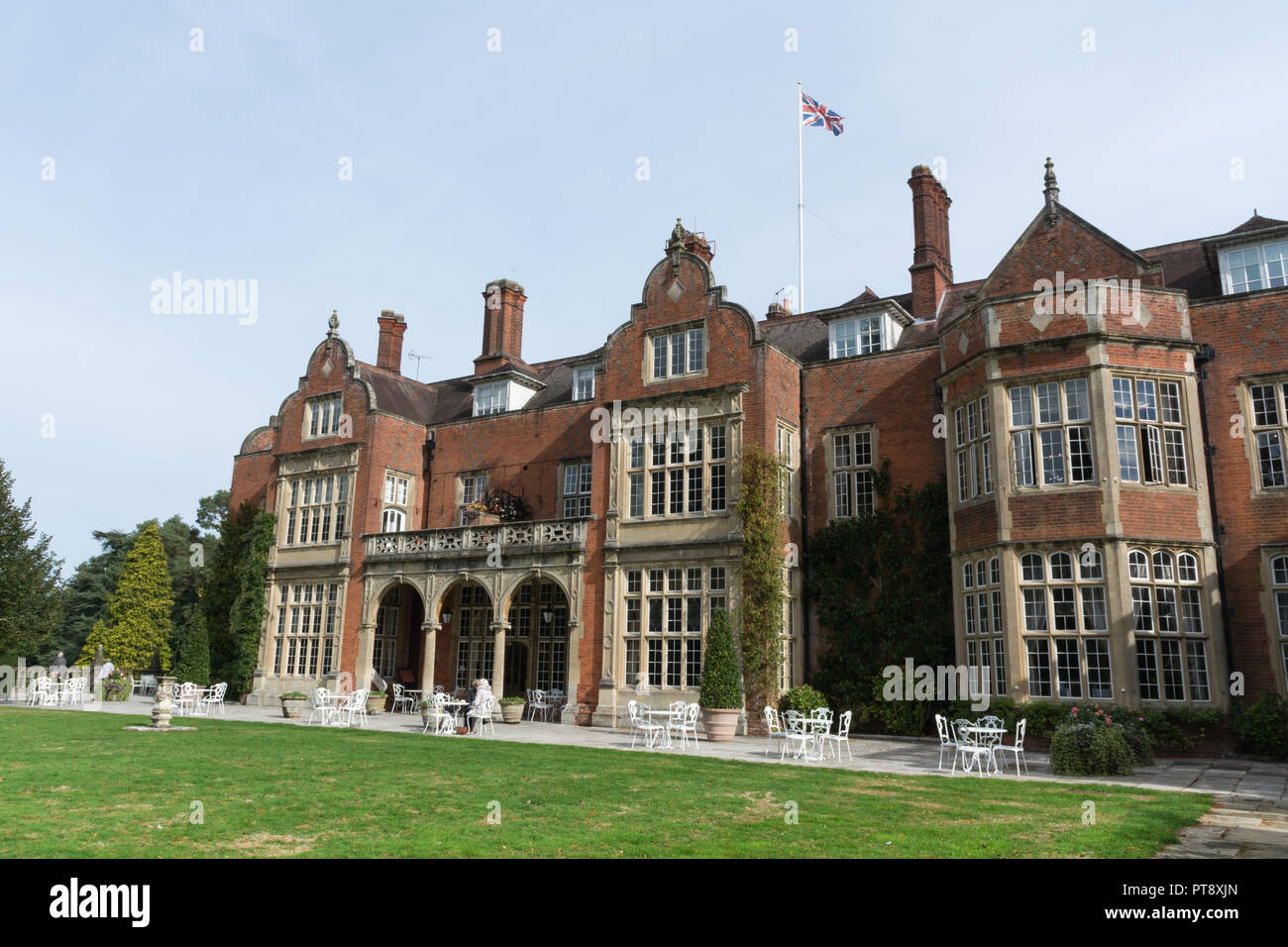 Tylney Hall and Gardens, un grand manoir victorien et maintenant un hôtel de luxe hôtel de campagne, près de Rotherwick dans le Hampshire, au Royaume-Uni Banque D'Images