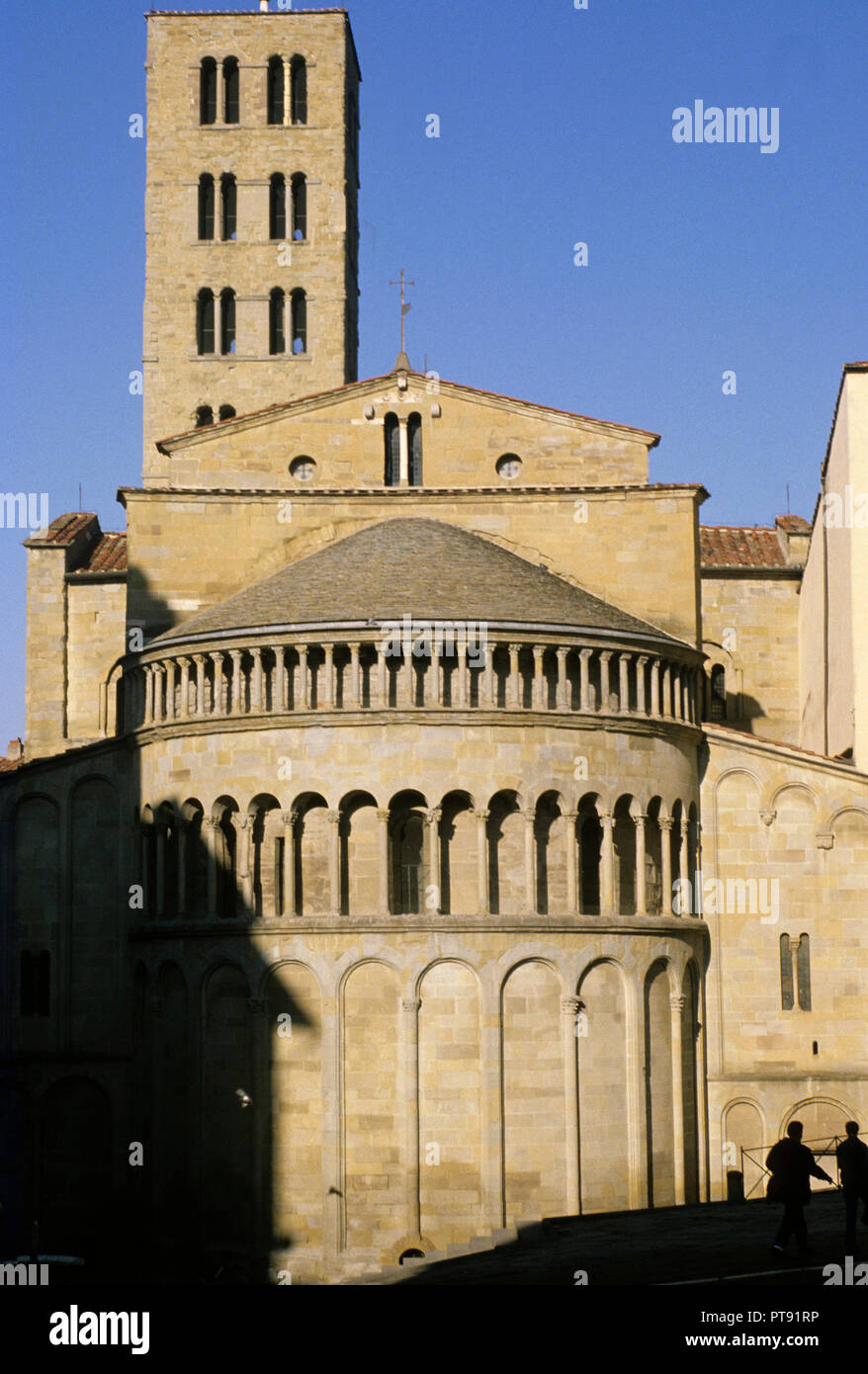 Santa Maria della Pieve, Arezzo, Toscane, Italie Banque D'Images