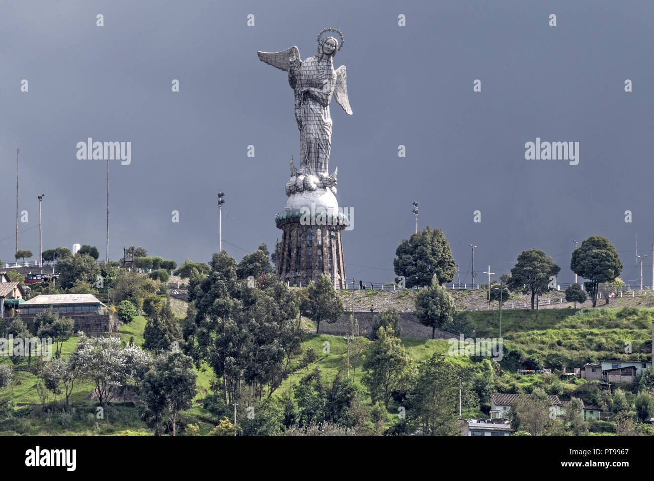 El Panecillo Monument à la Vierge de Quito en Équateur le Centre du patrimoine mondial de l'Equateur Quito Banque D'Images