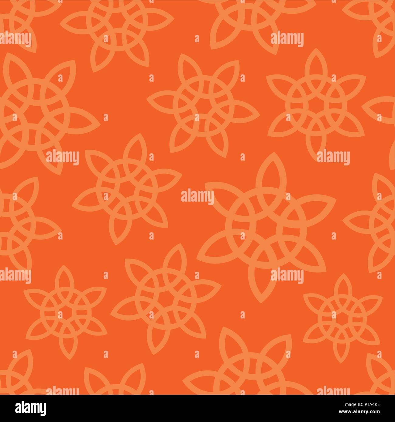 Ornement Oriental sur fond orange. Transparente avec motif vecteur Étoiles. Illustration de Vecteur