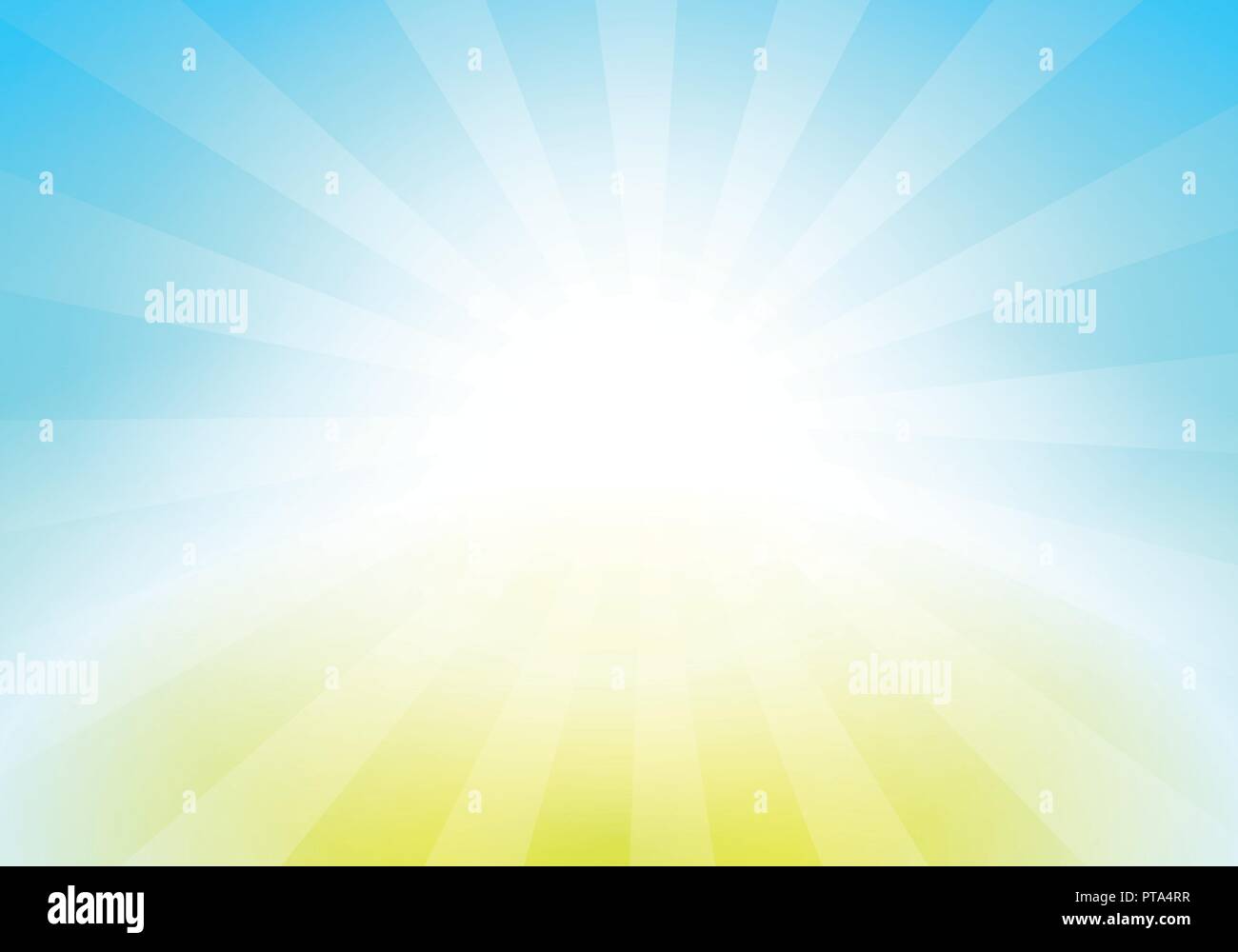Abstract Background Pattern avec Illustration de Nature Paysage de ciel bleu et vert prairie. Shining de Sun - bonne copie de l'espace. Illustration de Vecteur