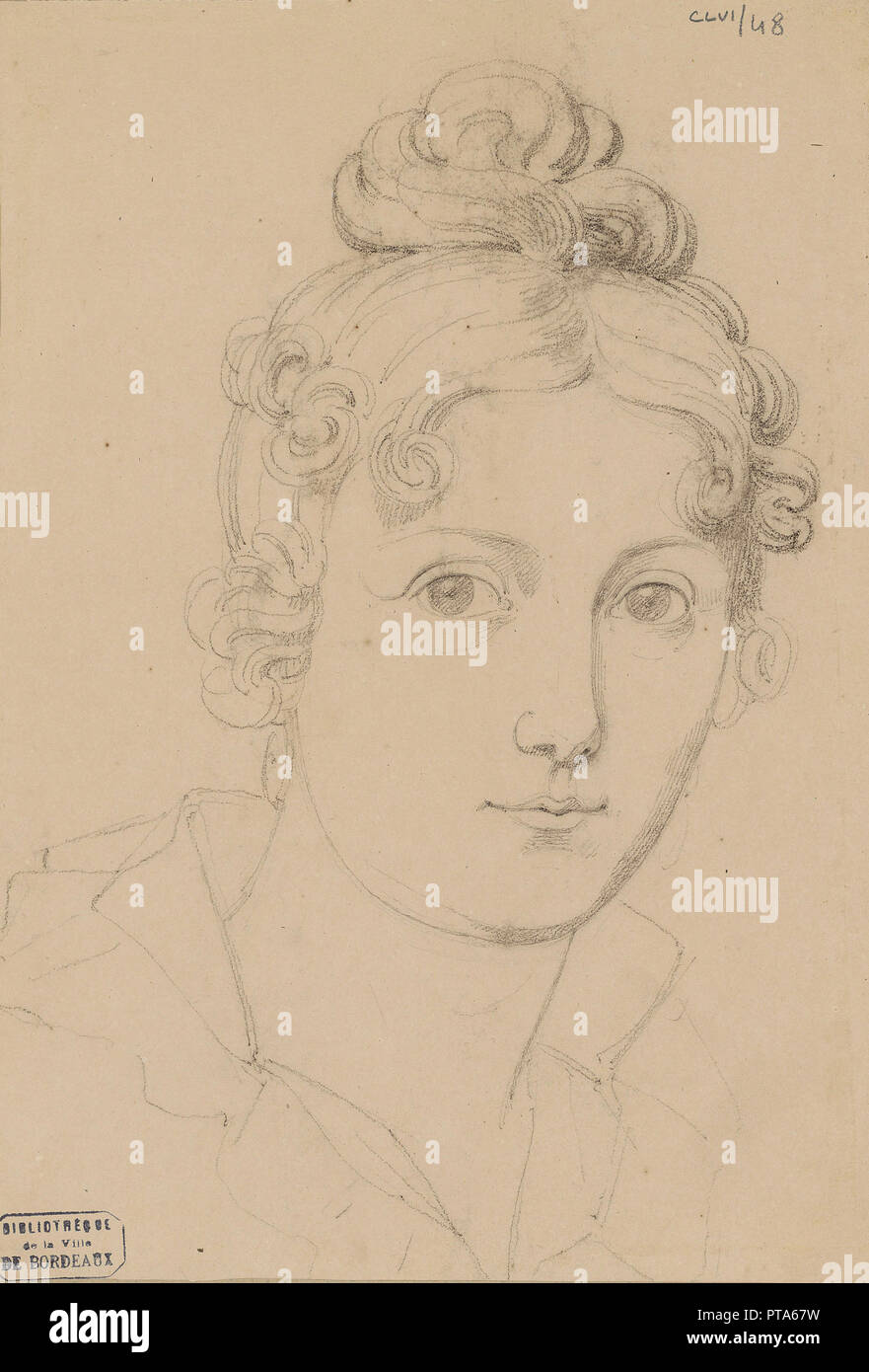 Autoportrait, c.1830. Organisateur : Rosario Weiss Zorrilla, Maria del (1814-1843). Banque D'Images