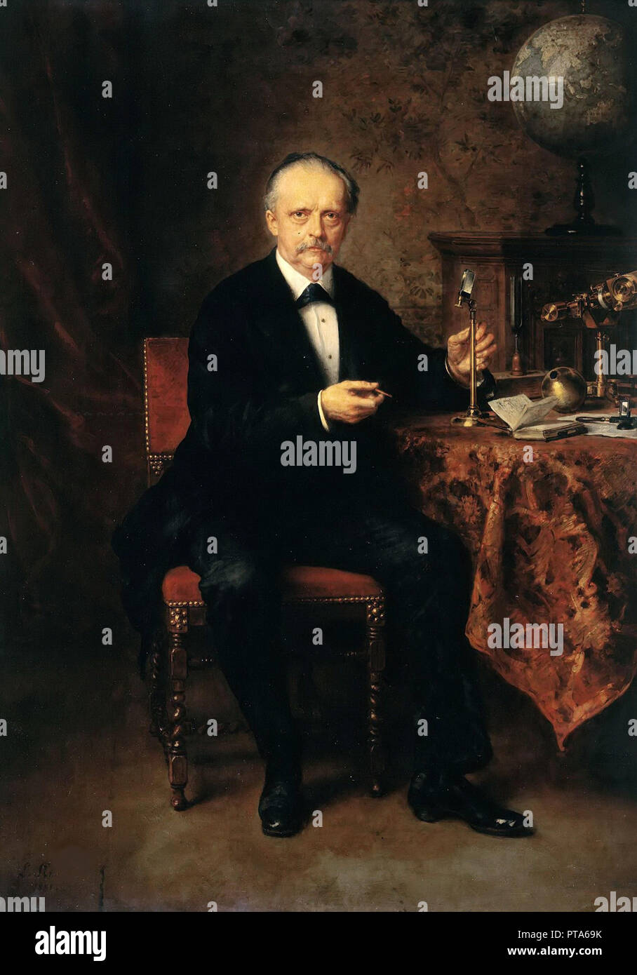 Portrait de Hermann Ludwig Ferdinand von Helmholtz (1821-1894), 1881. Organisateur : Knaus, Ludwig (1829-1910). Banque D'Images