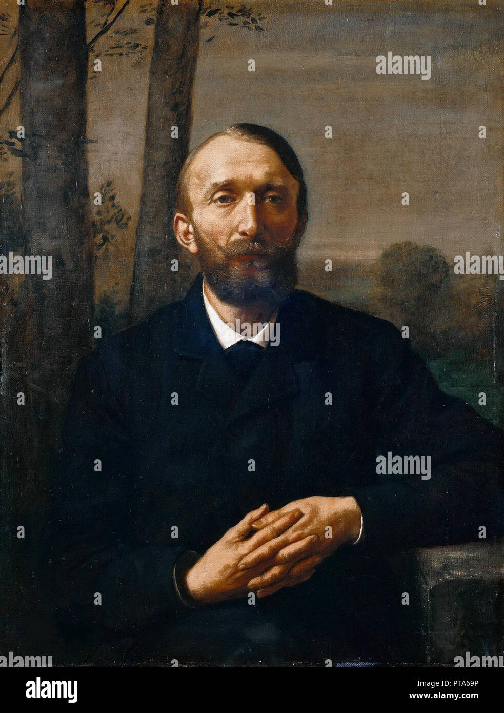 Portrait de Konrad Fiedler (1841-1895), 1884. Organisateur : Thoma, Hans (1839-1924). Banque D'Images