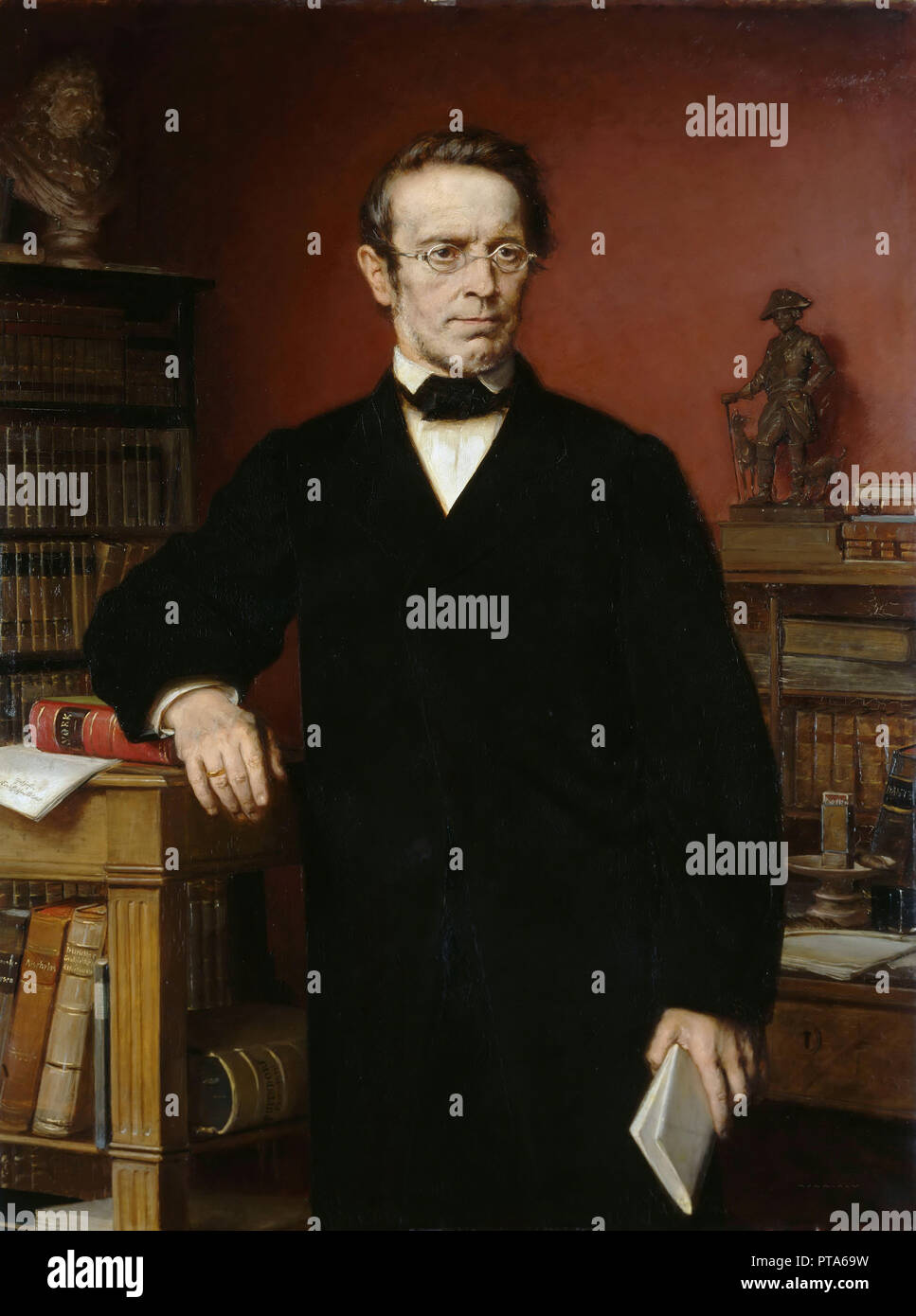 Portrait de Johann Gustav Droysen (1808-1884), 1885. Organisateur : Bendemann, Eduard (1811-1889). Banque D'Images