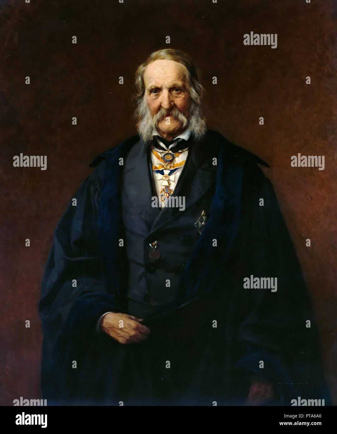 Portrait du physicien Franz Ernst Neumann (1798-1895), 1886. Organisateur : Steffeck, Carl (1818-1890). Banque D'Images