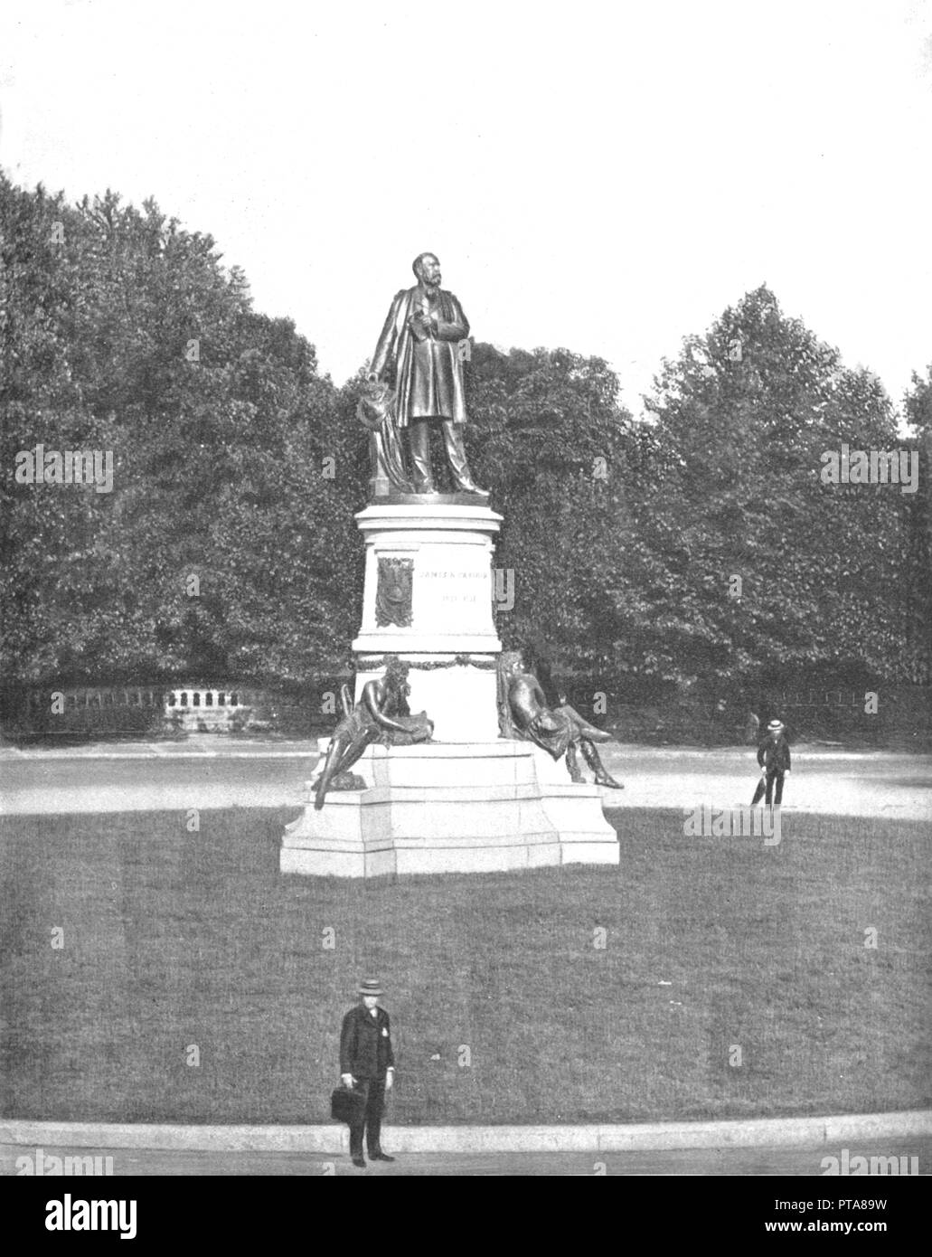 Statue de Garfield, Washington DC, USA, c1900. Créateur : Inconnu. Banque D'Images