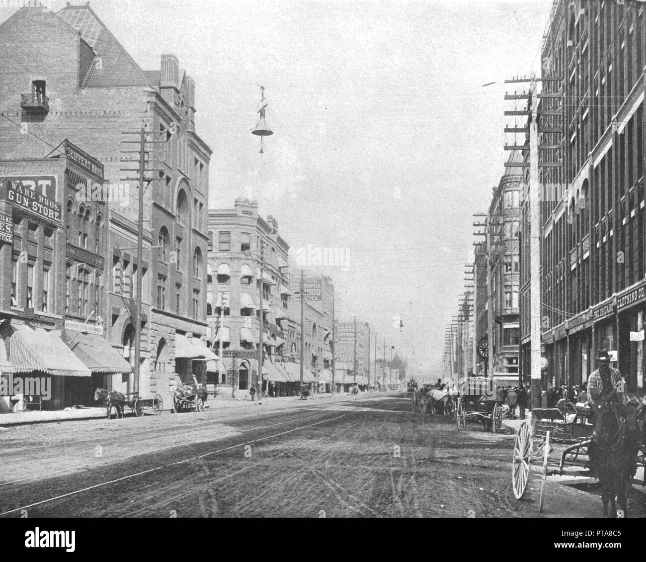 Riverside Avenue, Spokane, Washington, USA, c1900. Créateur : Inconnu. Banque D'Images