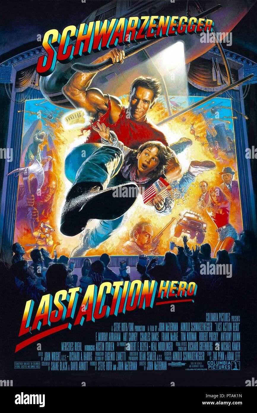 Titre du film original : Last Action Hero. Titre en anglais : Last Action Hero. Année : 1993. Réalisateur : JOHN MCTIERNAN. Credit : Columbia Pictures / Album Banque D'Images