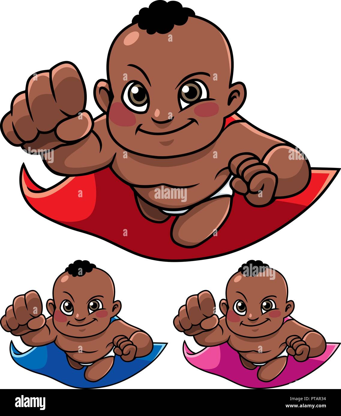 Super Baby Black Illustration de Vecteur