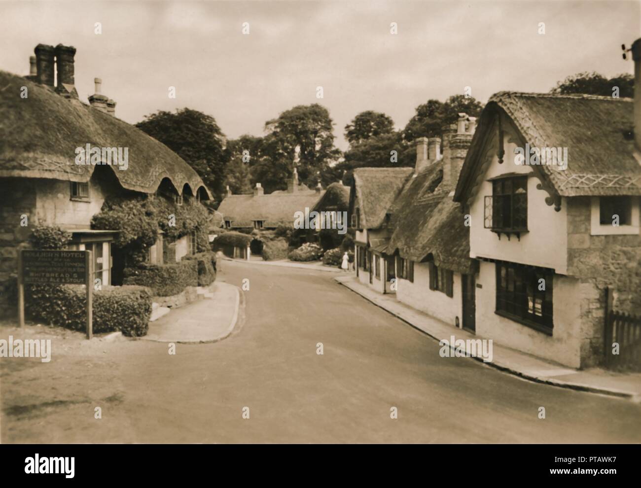 'Vieux Village, Shanklin, I.W.", c1920. Créateur : Inconnu. Banque D'Images