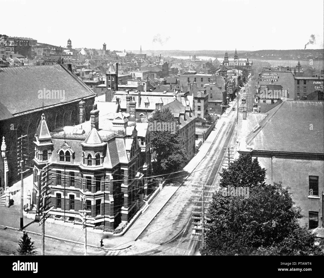 La rue Barrington, Halifax, Nouvelle-Écosse, Canada, c1900. Créateur : Inconnu. Banque D'Images