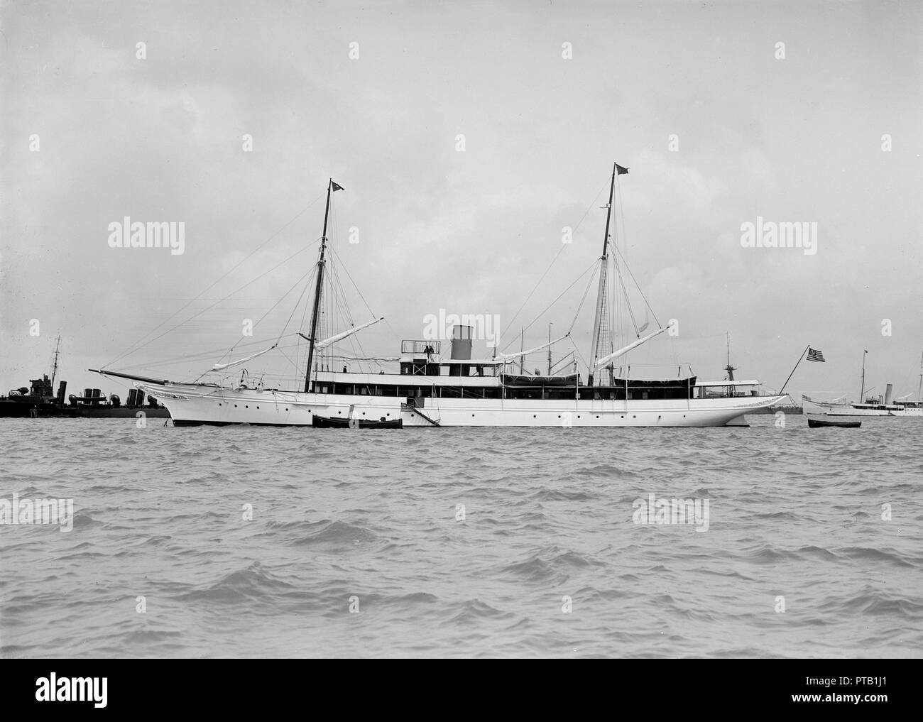 Les 766 tonnes de yacht à vapeur 'Sayonara', 1912. Créateur : Kirk & Sons de Cowes. Banque D'Images