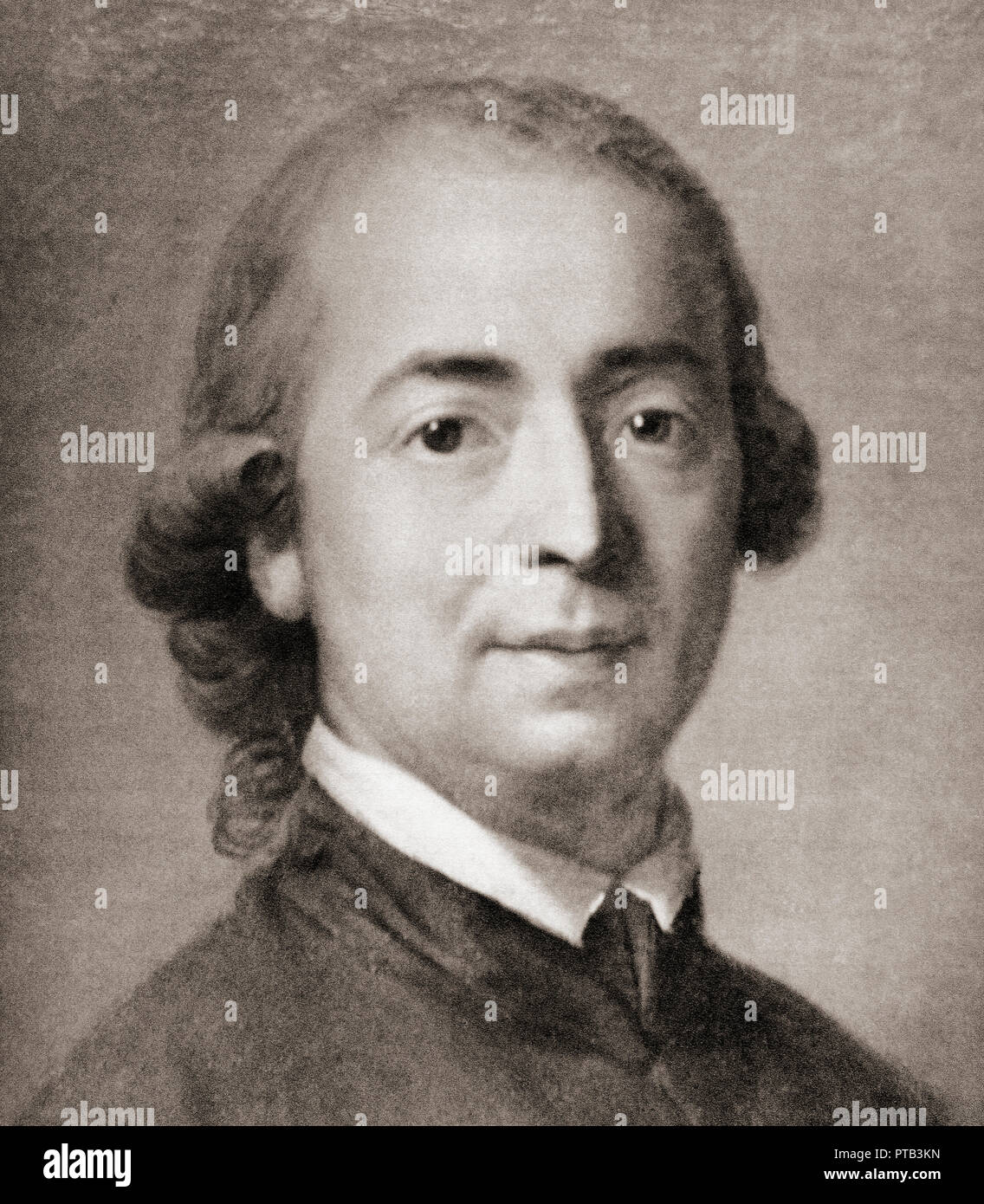 Johann Gottfried Herder, 1744 - 1803. Philosophe allemand, théologien, poète, et critique littéraire. Banque D'Images