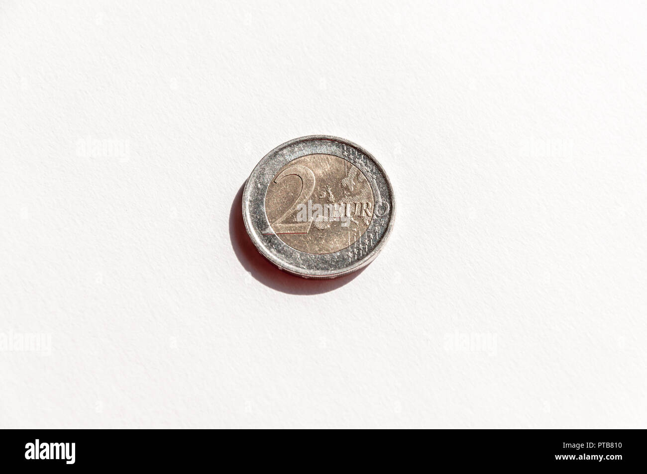 Euro coin isoler en fond blanc Banque D'Images
