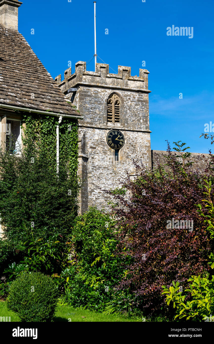 Église de St Andrew, Miserden, Gloucestershire Banque D'Images