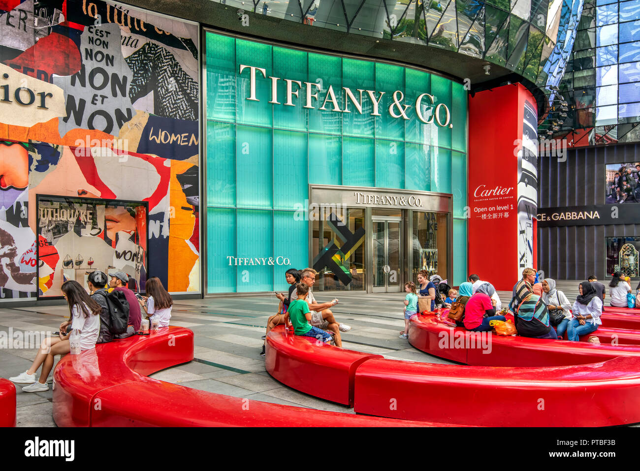 Centre commercial ION Orchard, Singapore Banque D'Images