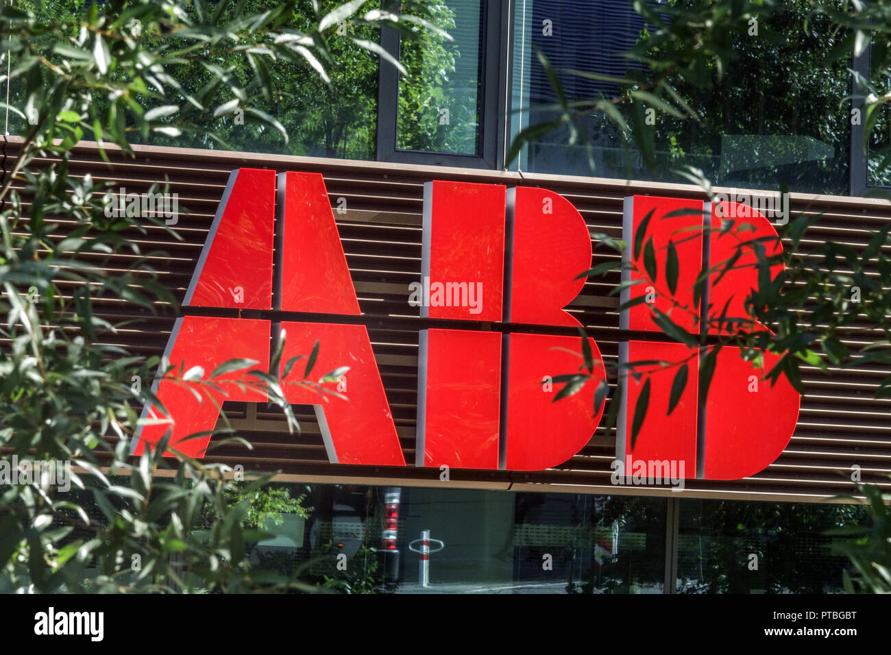 Logo ABB, République Tchèque Banque D'Images