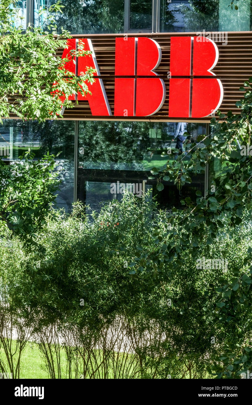Logo ABB, République Tchèque Banque D'Images