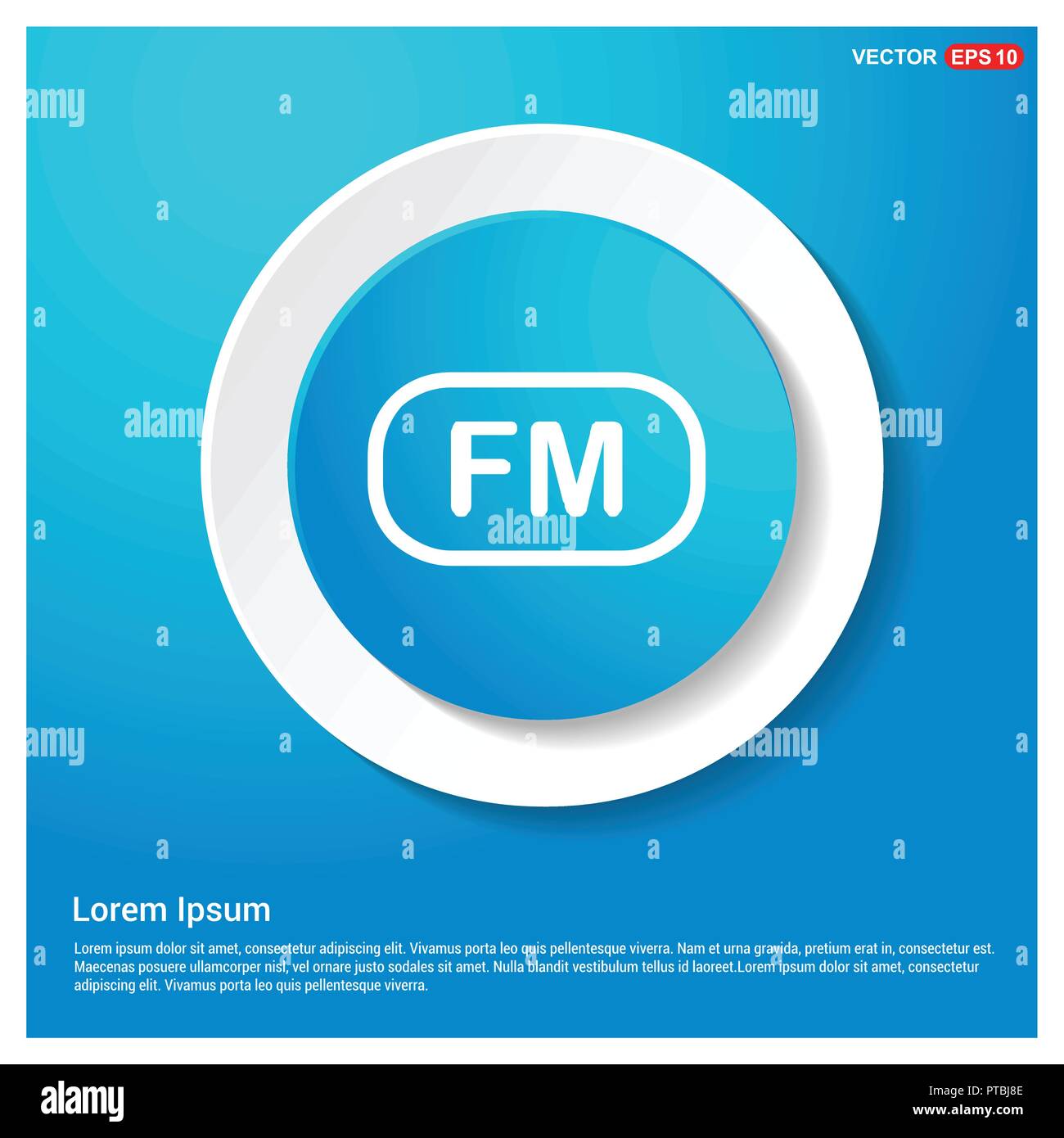 La fréquence radio fm bleu Résumé icône Bouton Autocollant Web - Free  vector icon Image Vectorielle Stock - Alamy