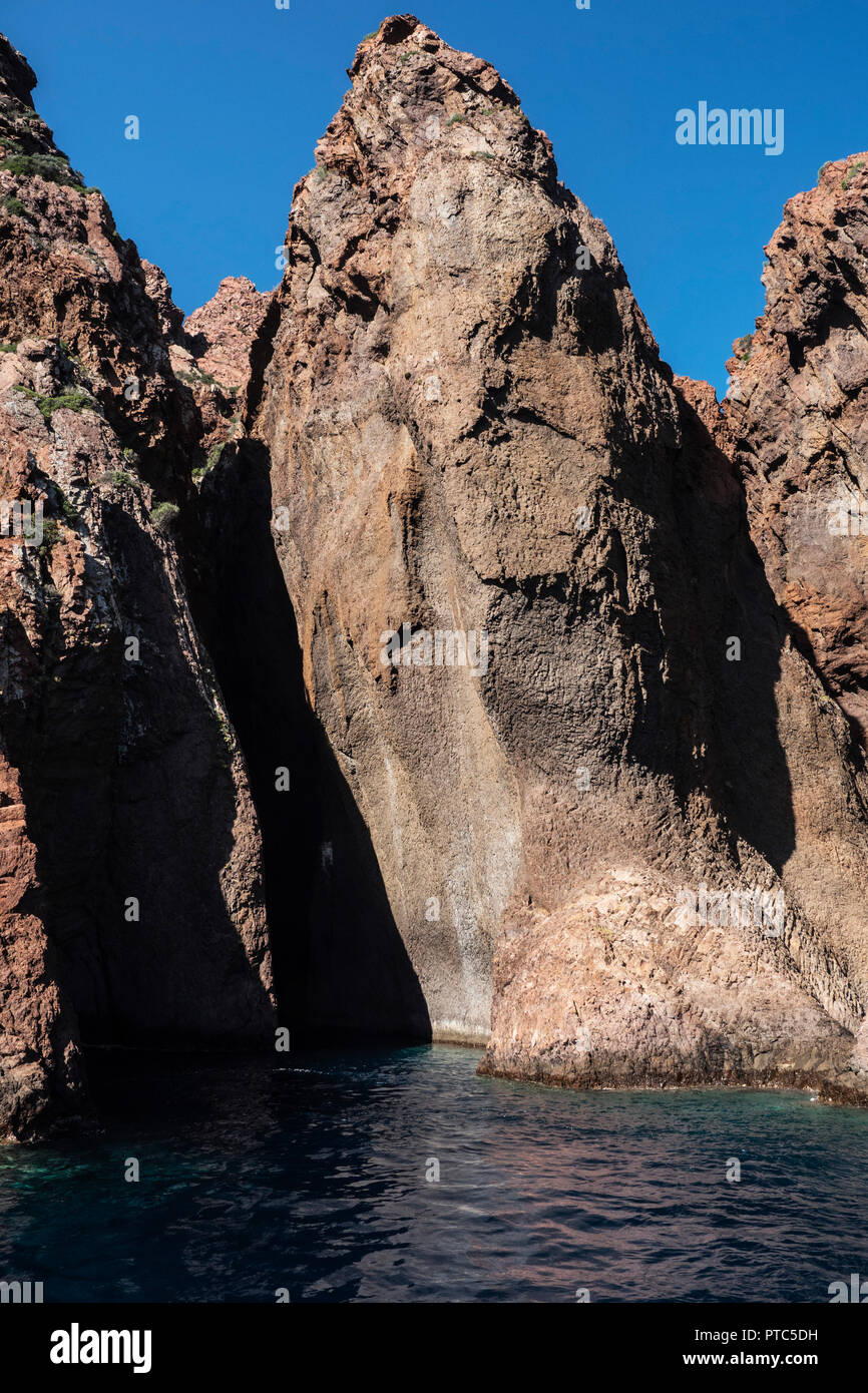 Corse, la réserve de Scandola, patrimoine mondial de l'Unesco, le Parc naturel régional de Corse Banque D'Images