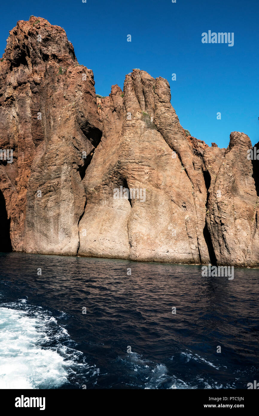 Corse, la réserve de Scandola, patrimoine mondial de l'Unesco, le Parc naturel régional de Corse Banque D'Images