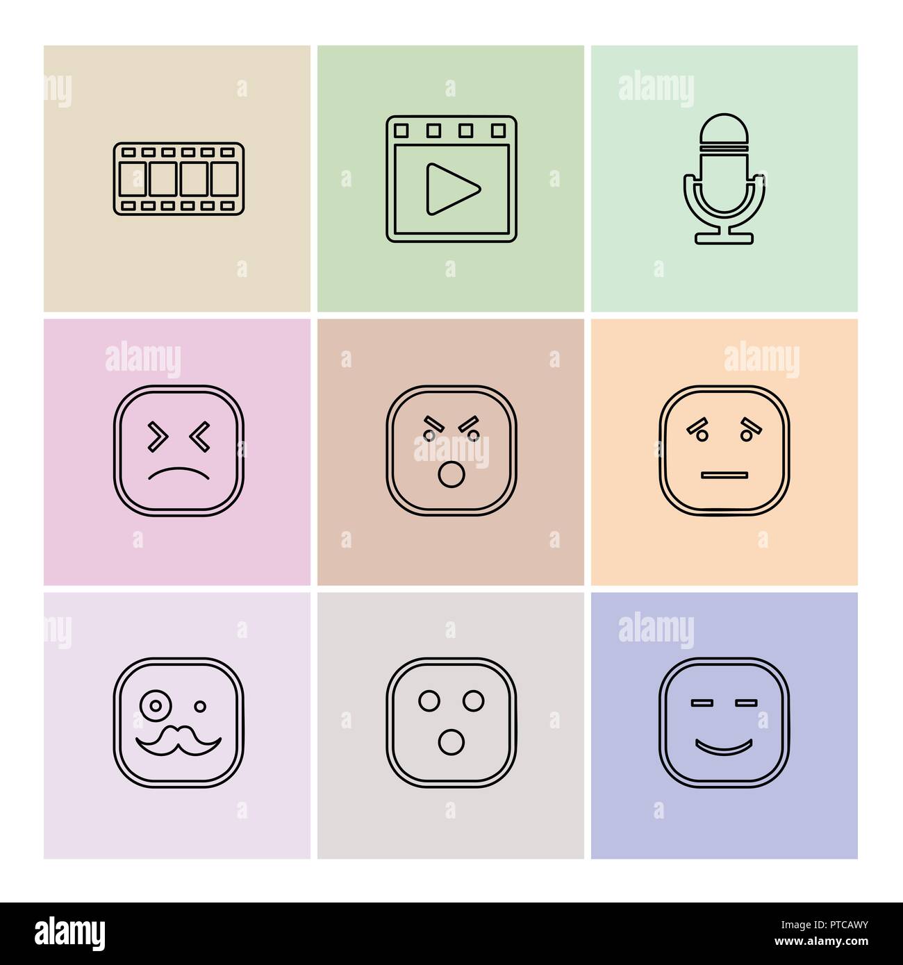 , Emoji émoticône , smiley , heureux , triste, pleurer , rire ...