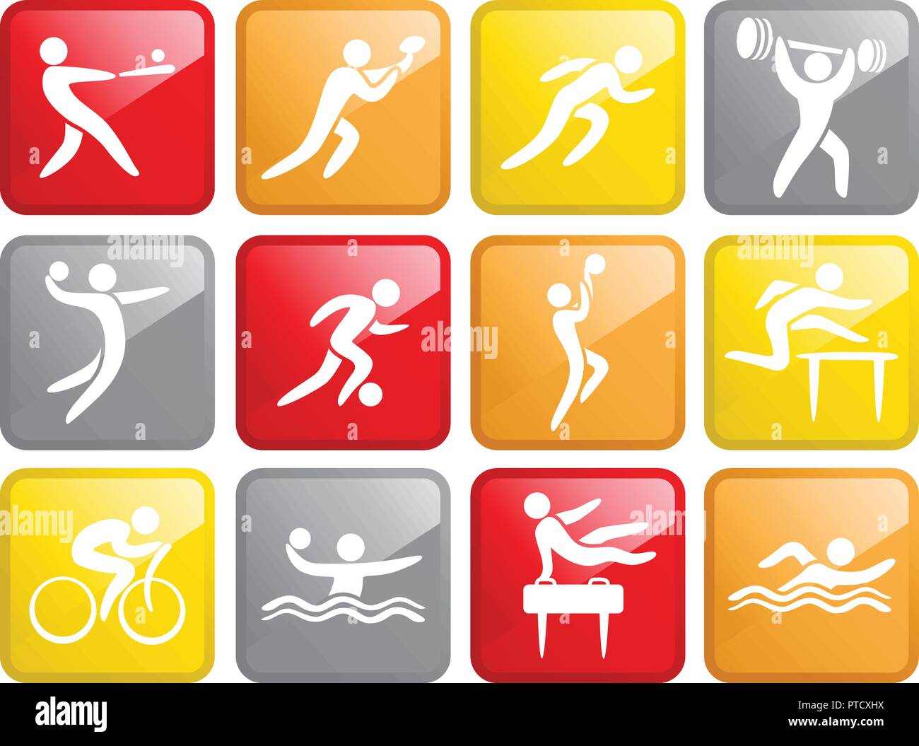 Un vecteur illustration de compétition Sport Icons Illustration de Vecteur