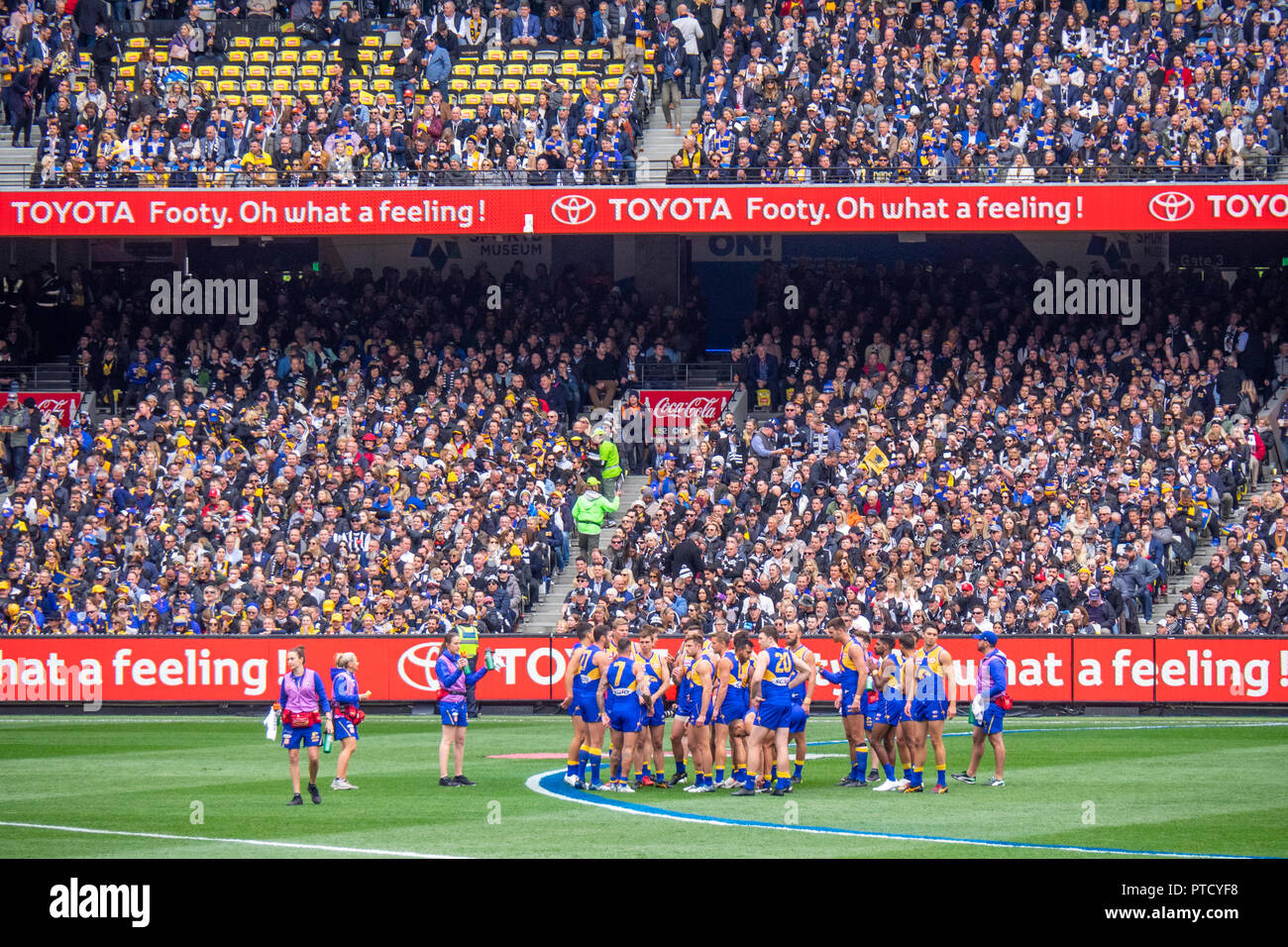 2018 Grande Finale de l'AFL à Melbourne Australie Victoria MCG. Banque D'Images