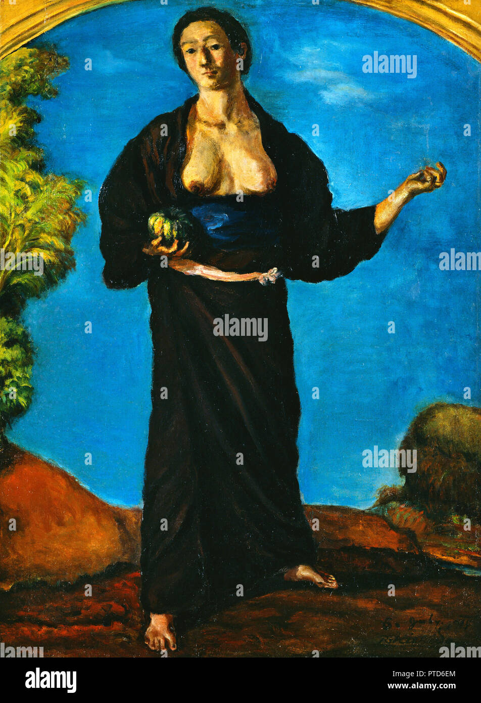 Kishida Ryusei, femme avec une citrouille 1914 Huile sur toile, Musée d'Art Bridgestone, Tokyo, Japon. Banque D'Images Kishida Ryusei, femme avec une citrouille 1914 Huile sur toile, Musée d'Art Bridgestone, Tokyo, Japon. Banque D'Images