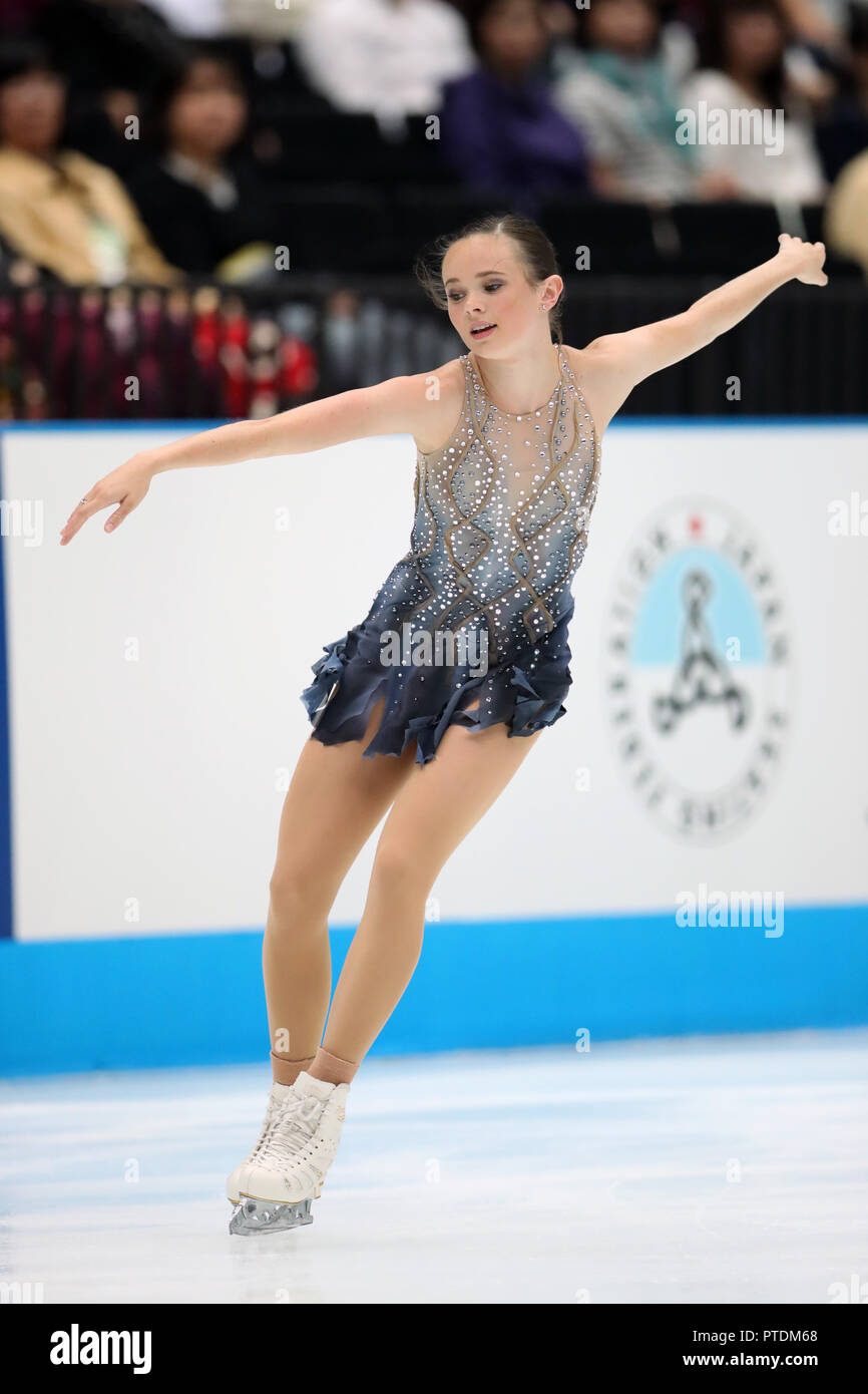 Saitama, Japon. 6 Oct, 2018. Mariah Bell (USA) Figure Skating : Japon 2018 Ouvert au Saitama Super Arena de Tokyo, Japon . Tsukida Crédit : Jun/AFLO SPORT/Alamy Live News Banque D'Images