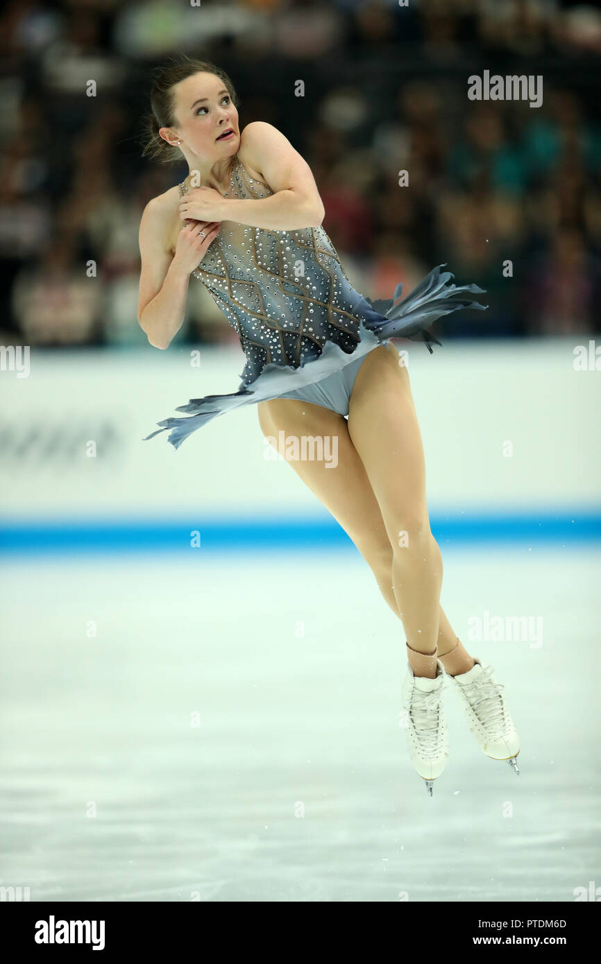 Saitama, Japon. 6 Oct, 2018. Mariah Bell (USA) Figure Skating : Japon 2018 Ouvert au Saitama Super Arena de Tokyo, Japon . Tsukida Crédit : Jun/AFLO SPORT/Alamy Live News Banque D'Images