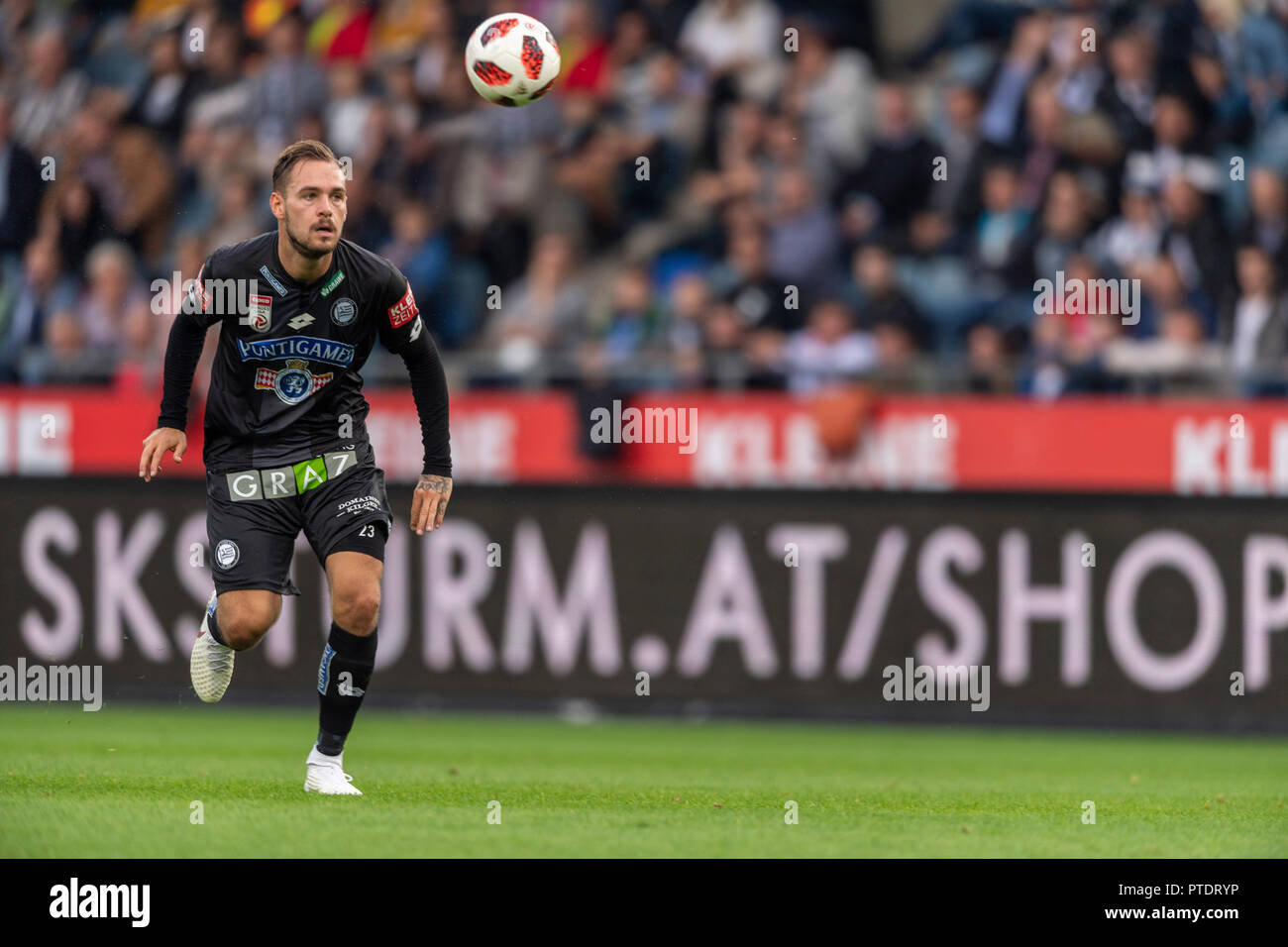 Lukas (Spendlhofer Sturm Graz) lors de 'Autriche Bundesliga Tipico' match entre Sturm Graz 1-2 Red Bull Salzbourg à Merkur Arena sur Octobre 07, 2018 à Graz, en Autriche. Credit : Maurizio Borsari/AFLO/Alamy Live News Banque D'Images