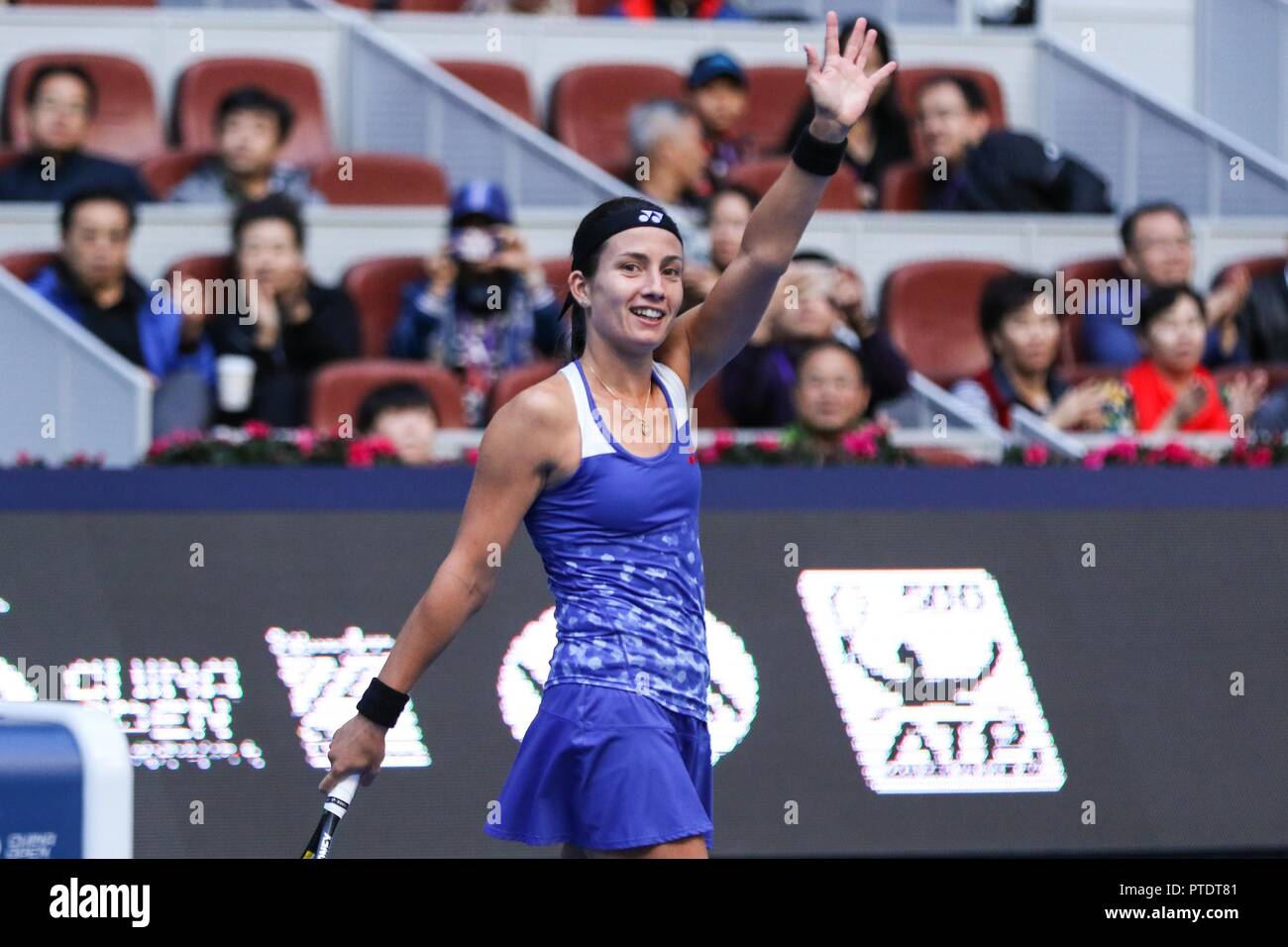 Beijing, Beijing, Chine. 9 octobre, 2018. Beijing, Chine-joueur de tennis professionnel Anastasija Sevastova bat Naomi Osaka 2-0 lors de la finale de l'Open de Chine 2018 à Beijing, Chine, 6 octobre 2018. Crédit : SIPA Asie/ZUMA/Alamy Fil Live News Banque D'Images