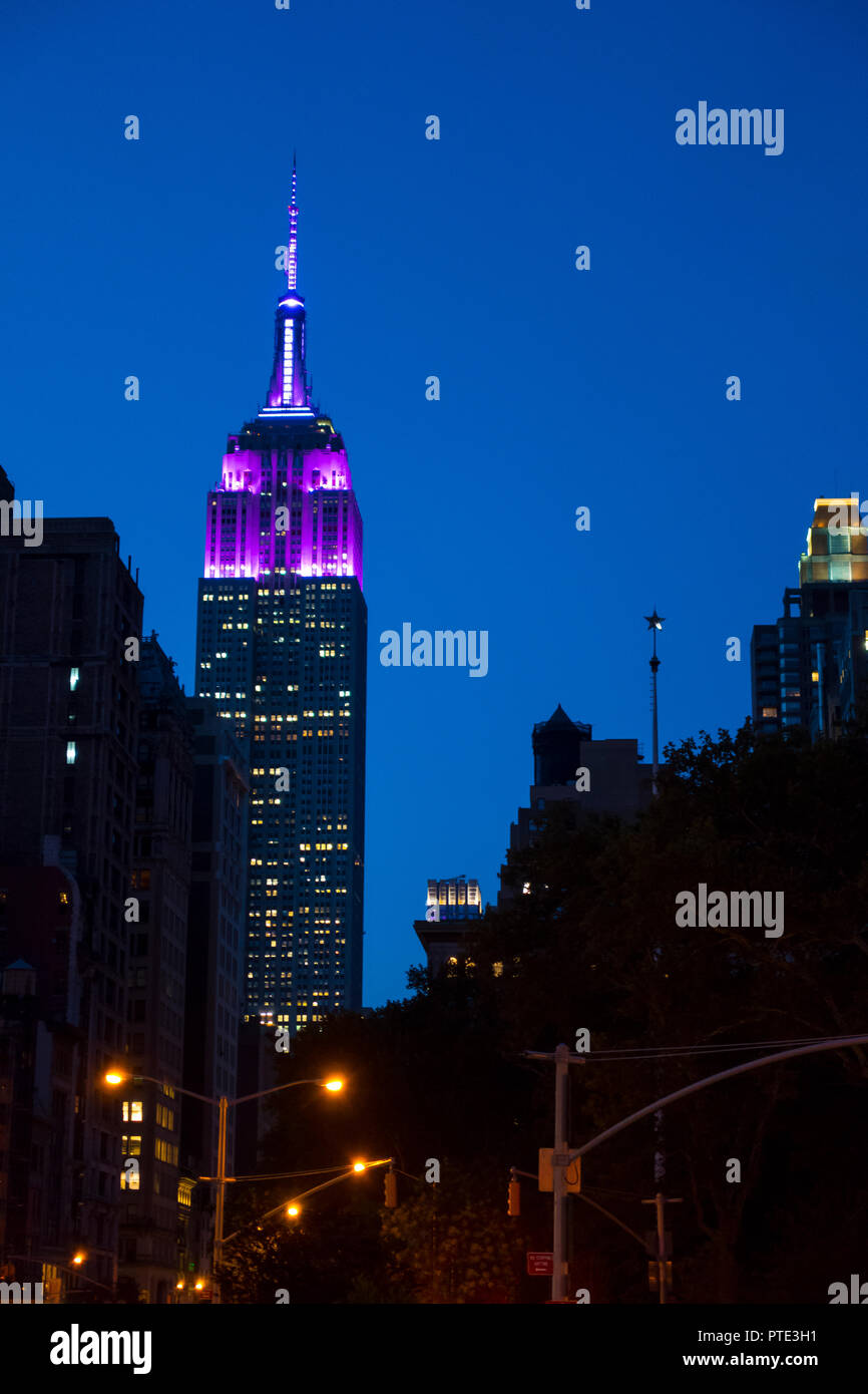 America New York gratte-ciel au crépuscule crépuscule Banque D'Images