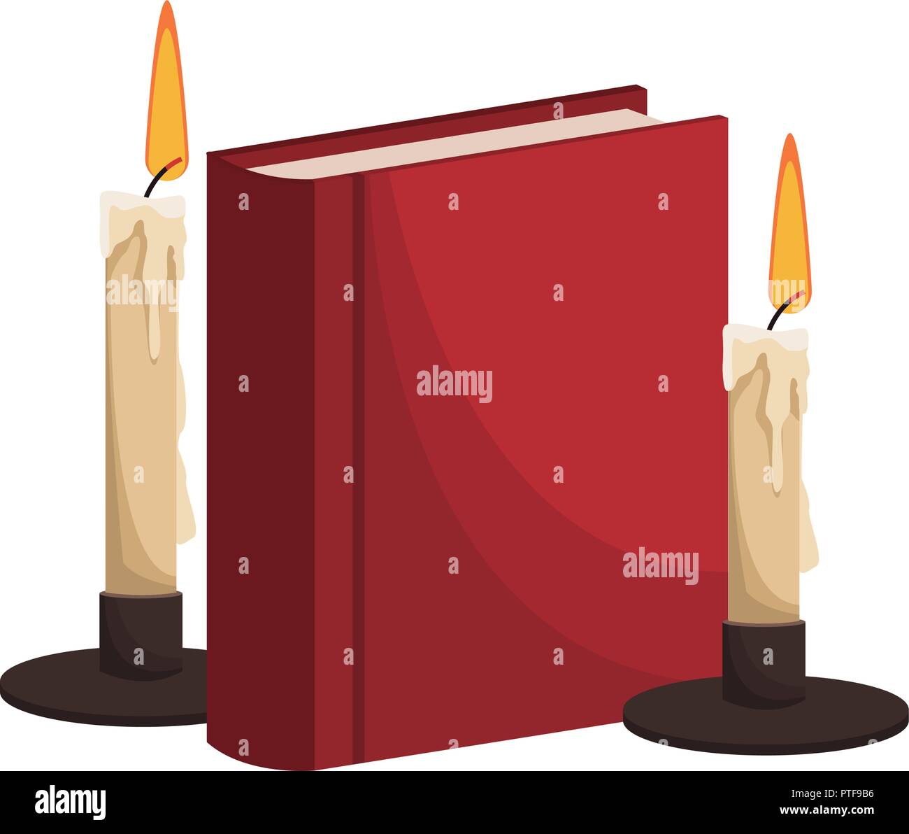 La lumière des bougies antique Illustration de Vecteur