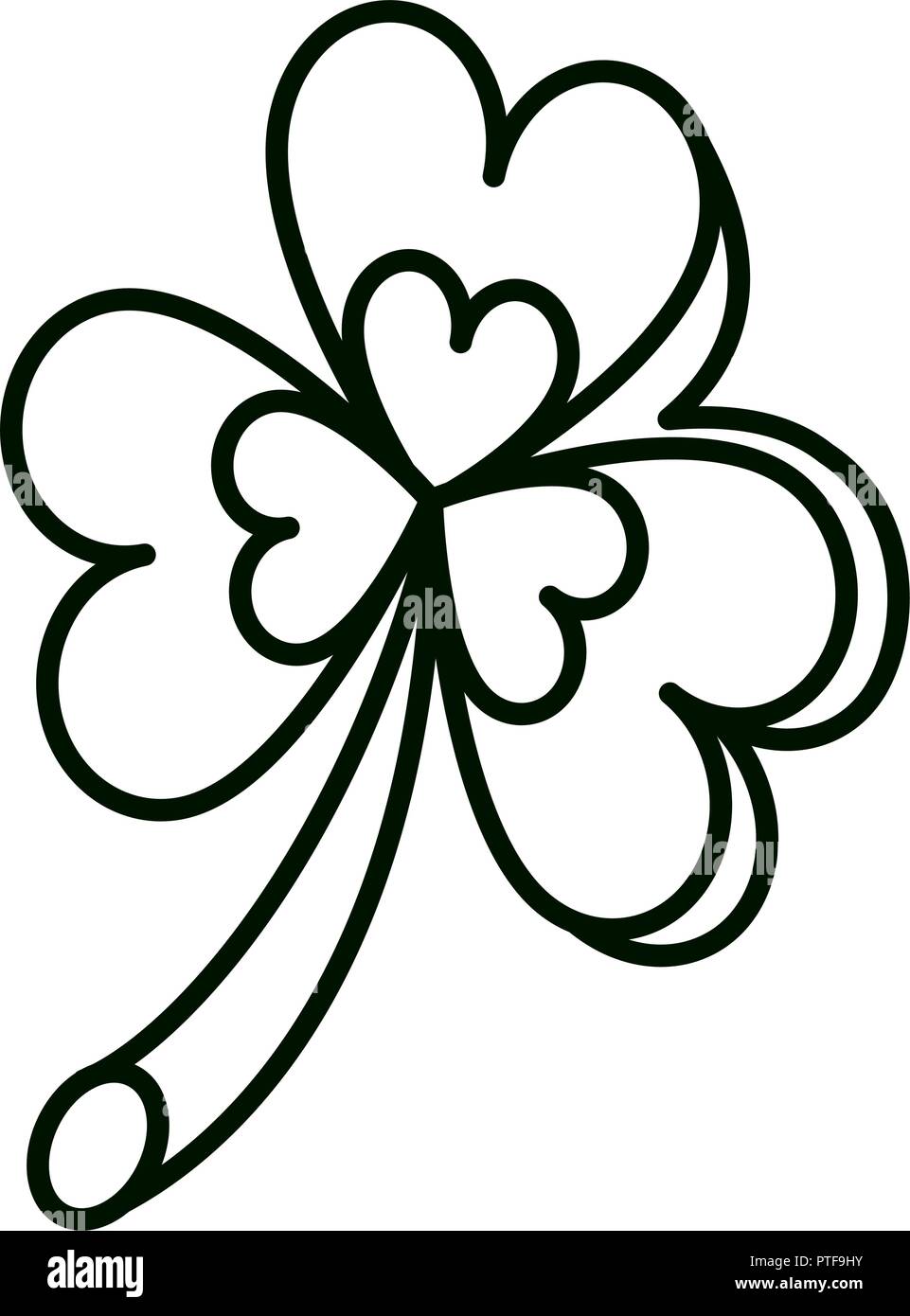 Symbole irlandais de trèfle Illustration de Vecteur