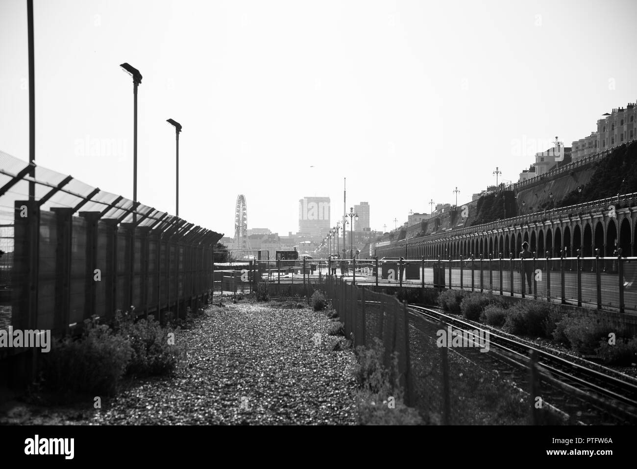 Vue urbaine de la plage de Brighton et de Madère Terrace Banque D'Images