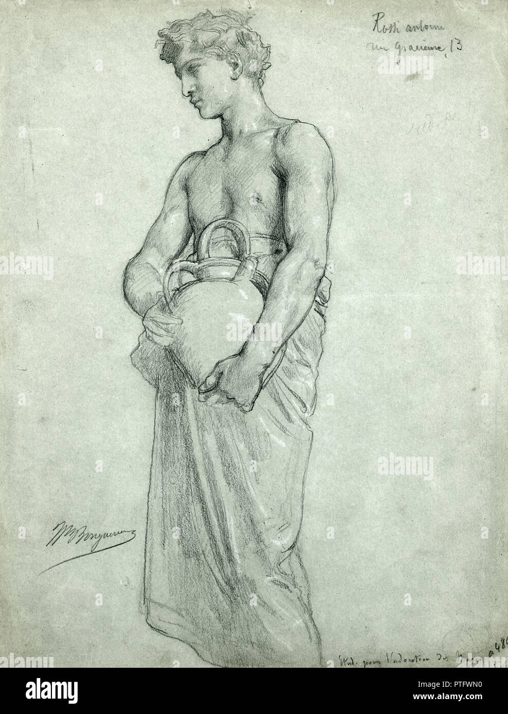 William Bouguereau - Etude pour l 'Adoration des Mages Banque D'Images