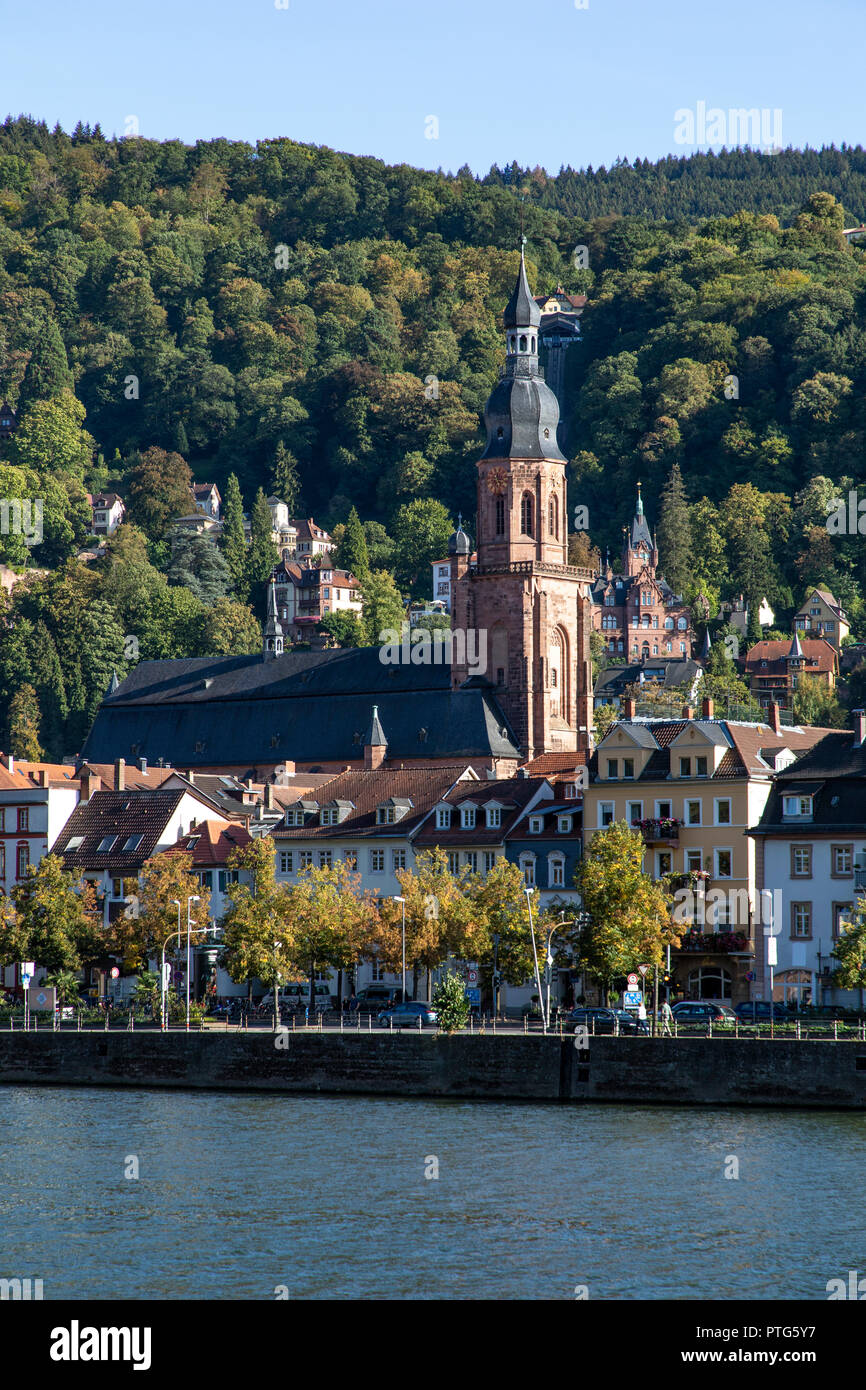 Heidelberg, Vieille Ville, Rivière Neckar, Allemagne Banque D'Images