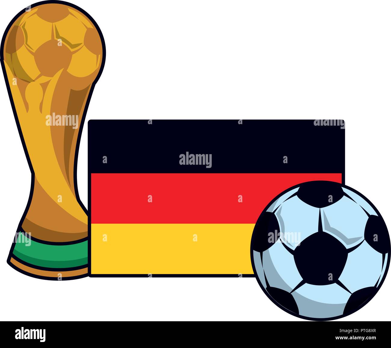 L'Allemagne de l'emblème du drapeau français Illustration de Vecteur