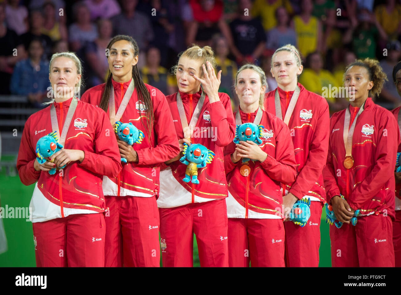 GC 2018 ANGLETERRE GAGNER LE NETBALL d'or aujourd'hui. Photo JEREMY SELWYN 15/04/2018 Banque D'Images